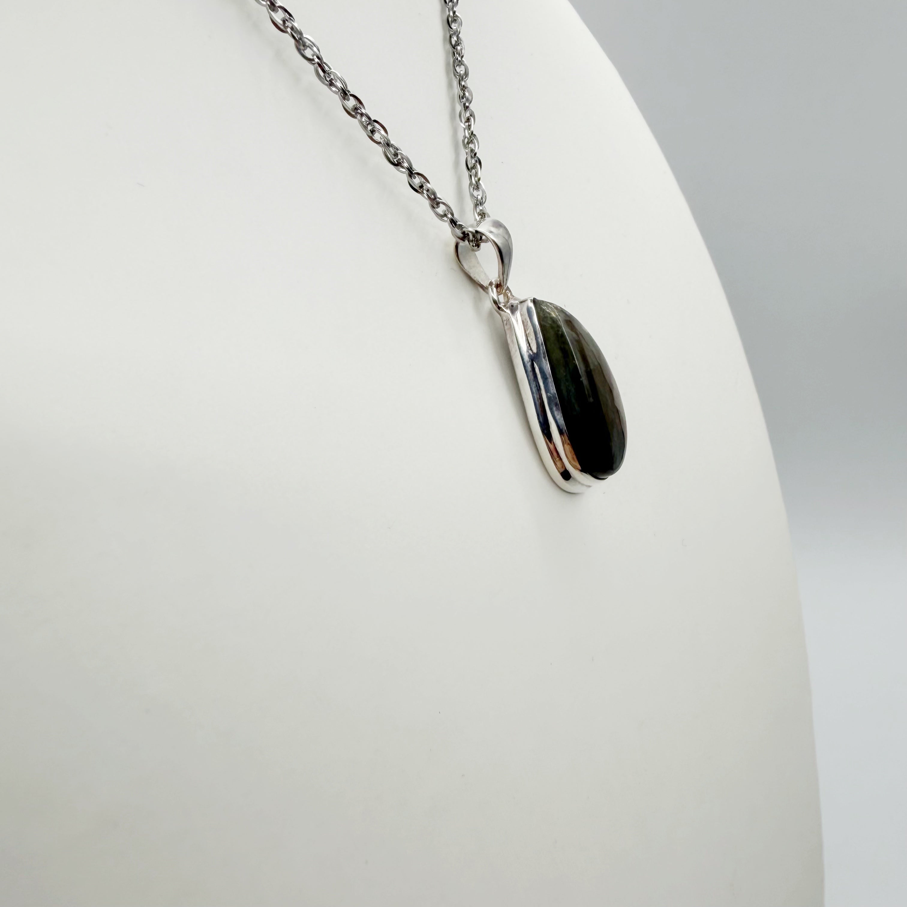 Ciondolo Labradorite Viola - Argento 925 a goccia