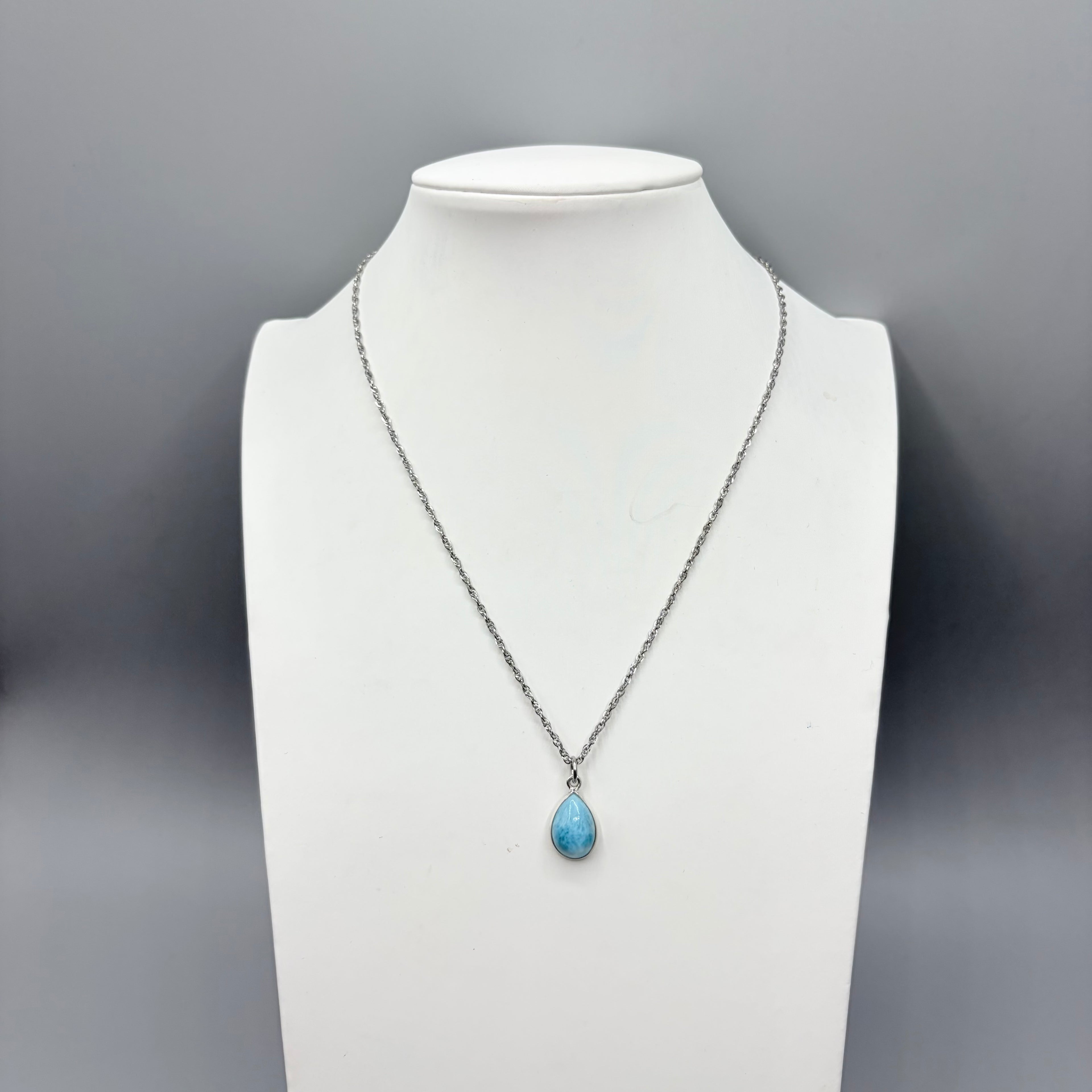 Ciondolo Larimar Argento 925 - Goccia piccola