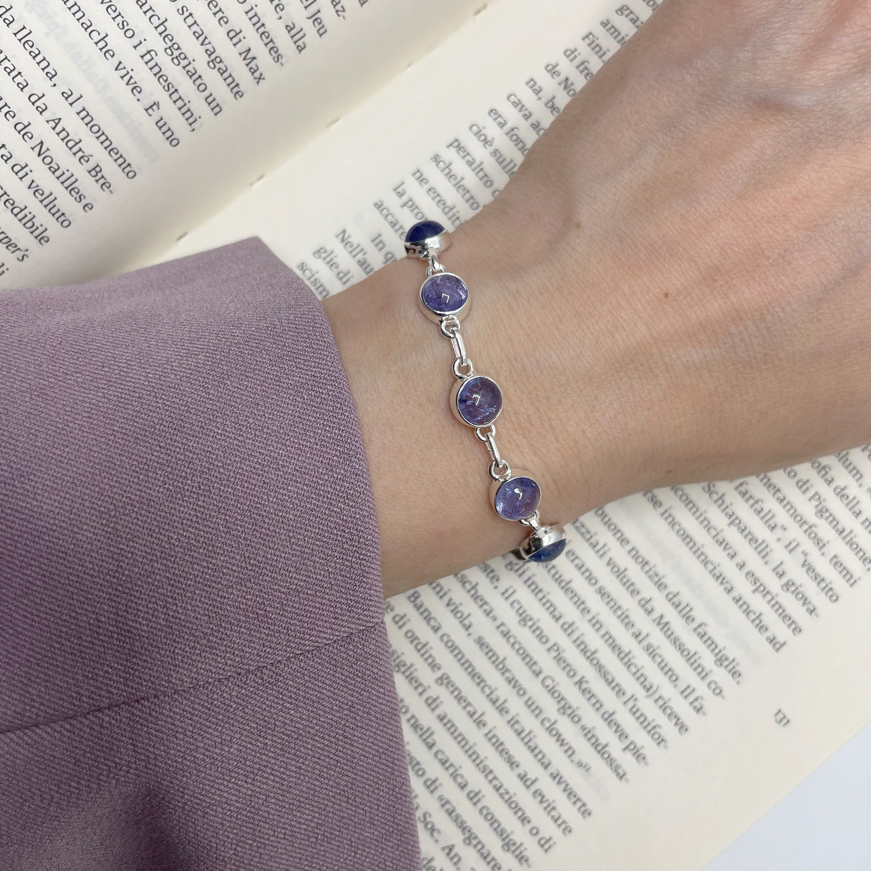 Bracciale Tanzanite e Argento 925 - Tondo