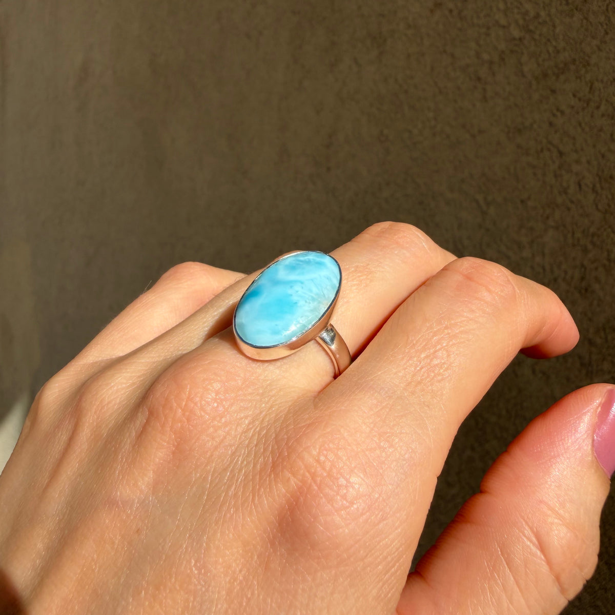 Anello Larimar Argento 925 - Ovale