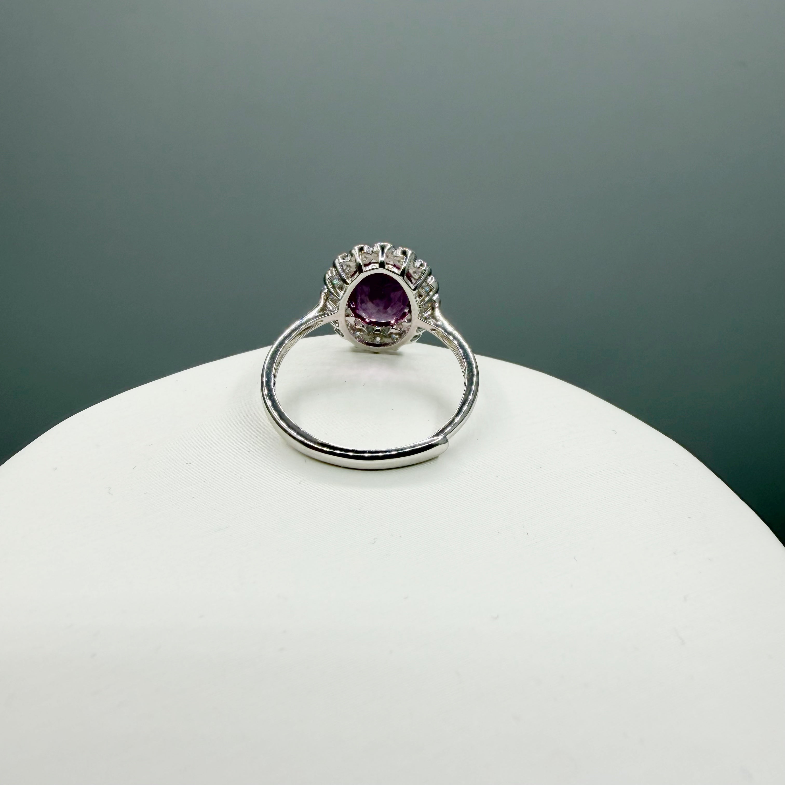 Anello Fluorite Rosa - Argento 925 - Ovale