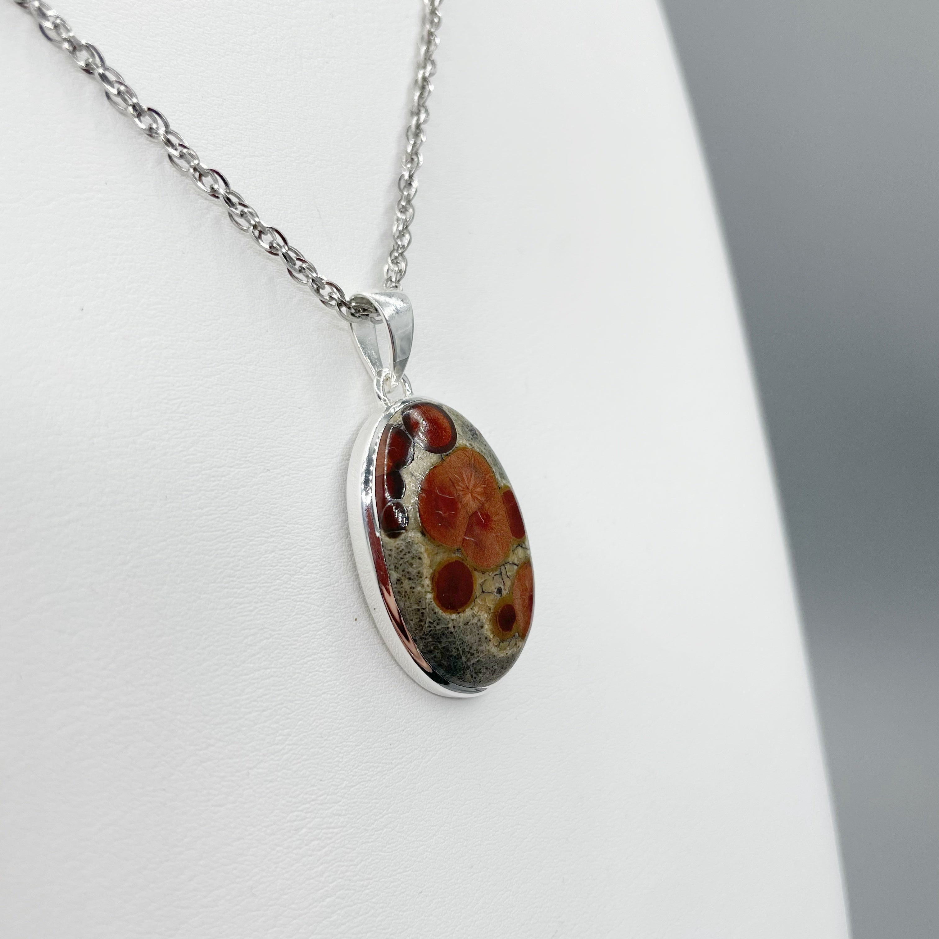 Ciondolo Ossidiana Peanut Ovale - Argento 925