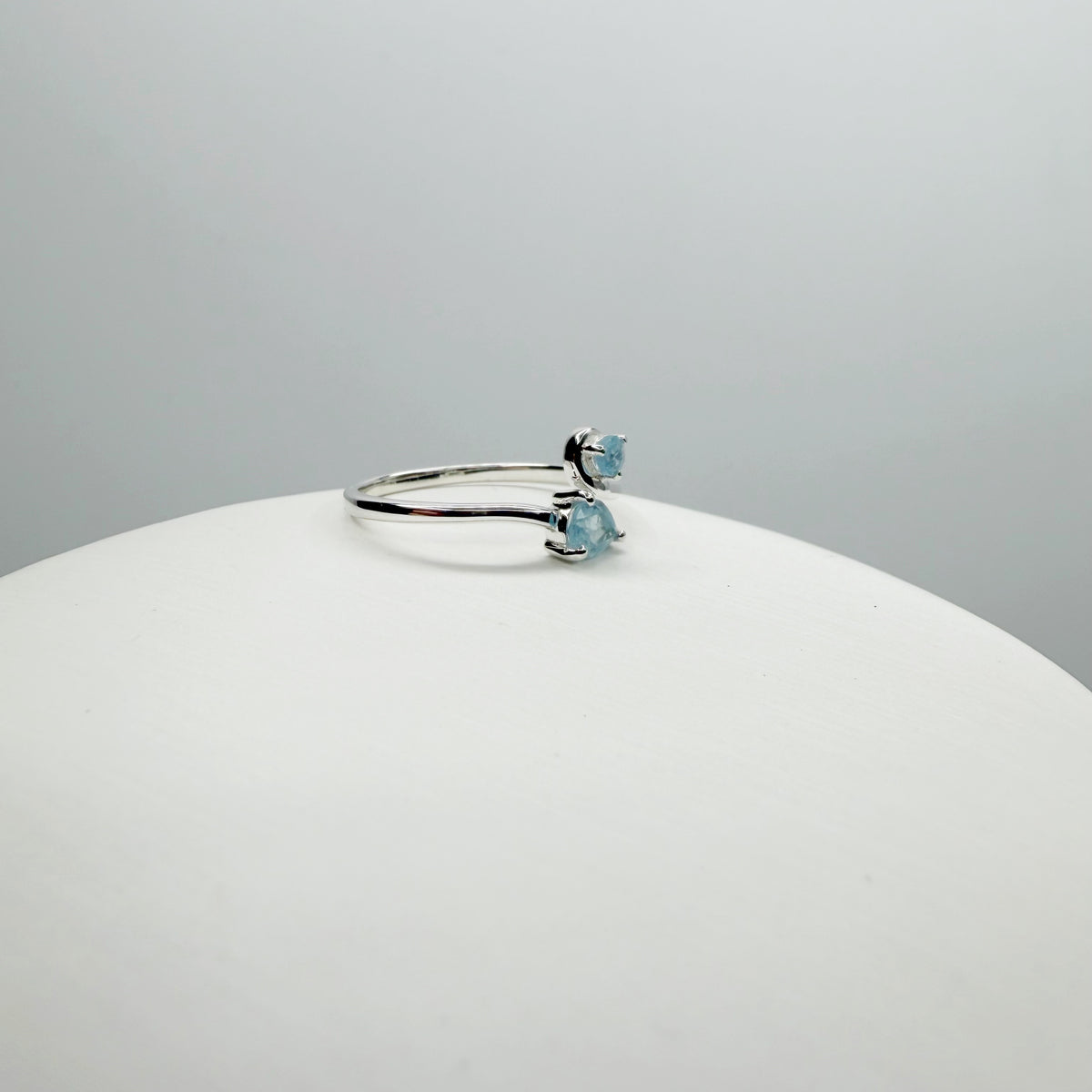 Anello Intreccio Acquamarina - Argento 925