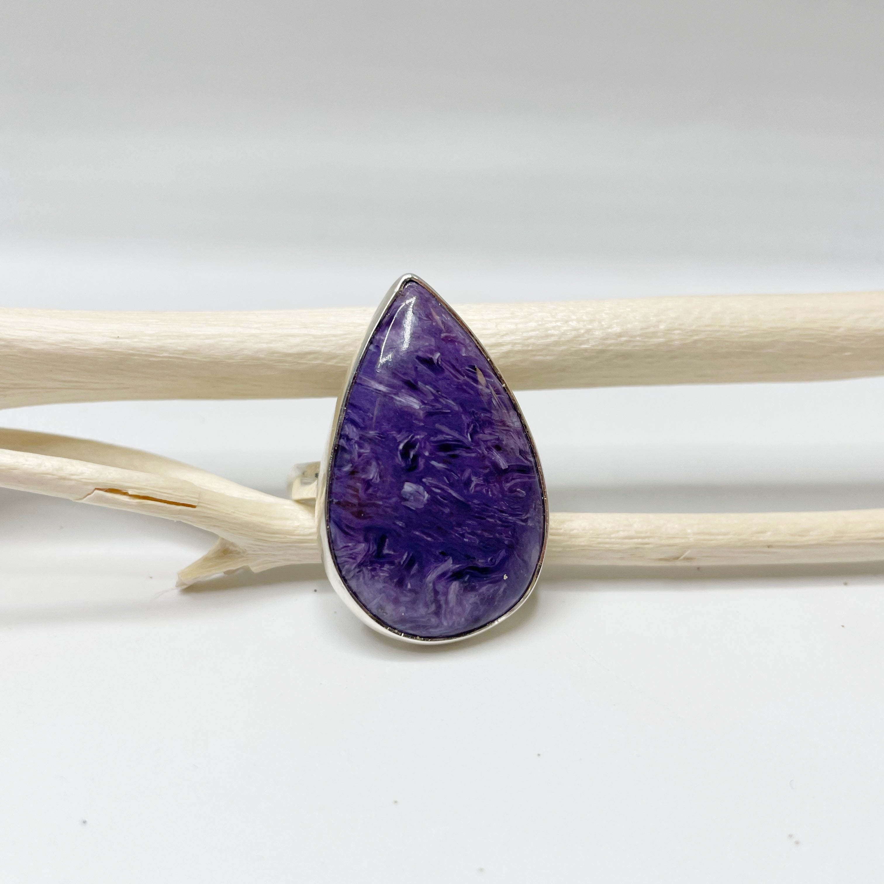 Anello Ciaroite e Argento 925 - A Goccia