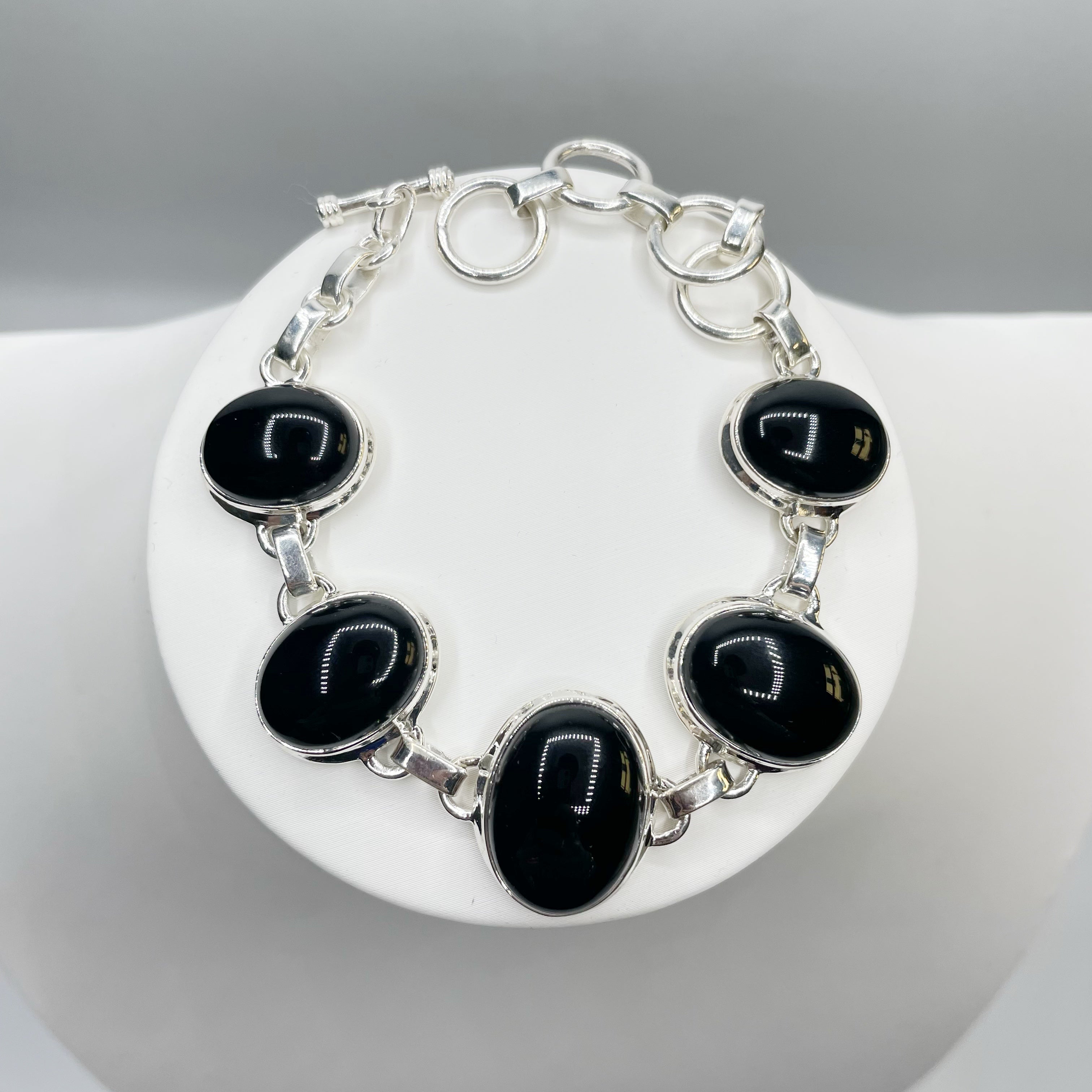 Bracciale Onice Ovale - Argento 925