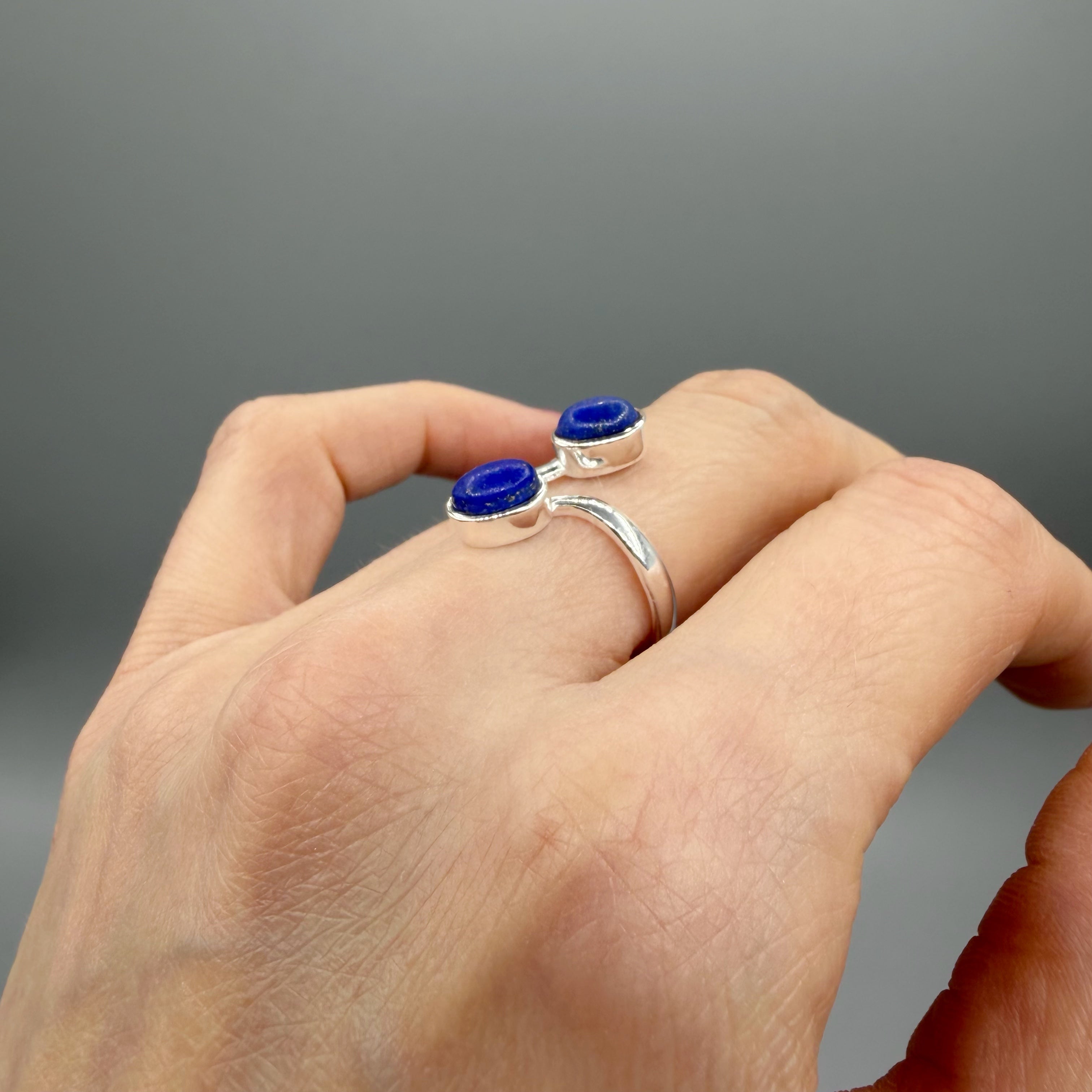 Anello Lapislazzuli Double - Argento 925