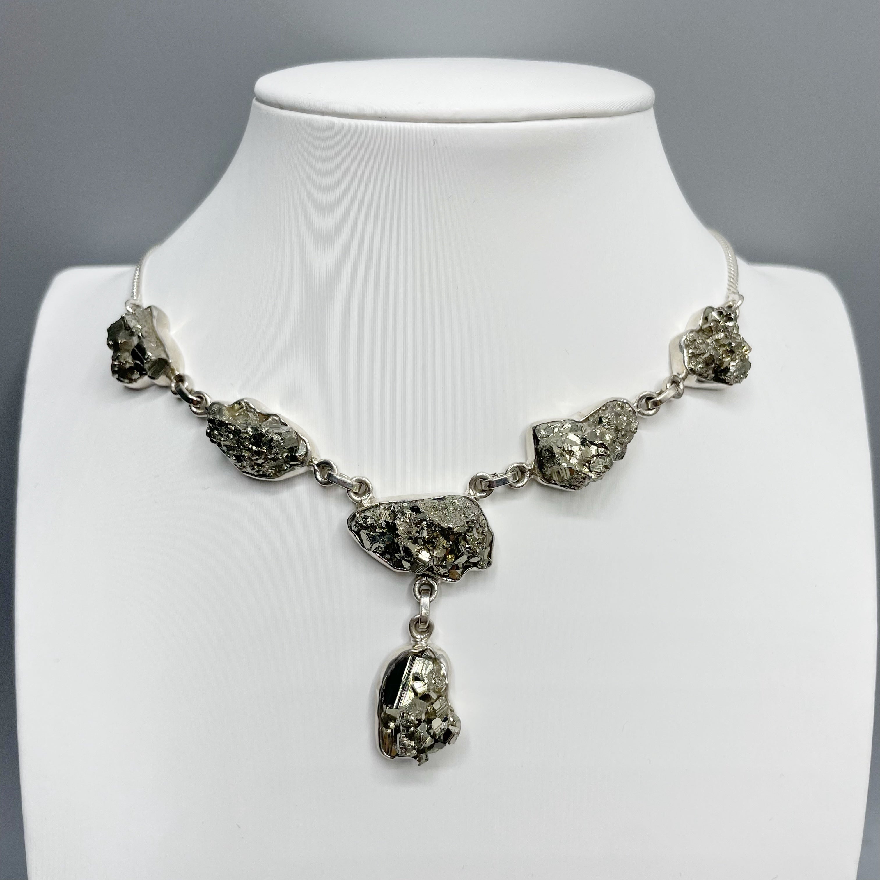 Collana Pirite Grezza - Argento 925