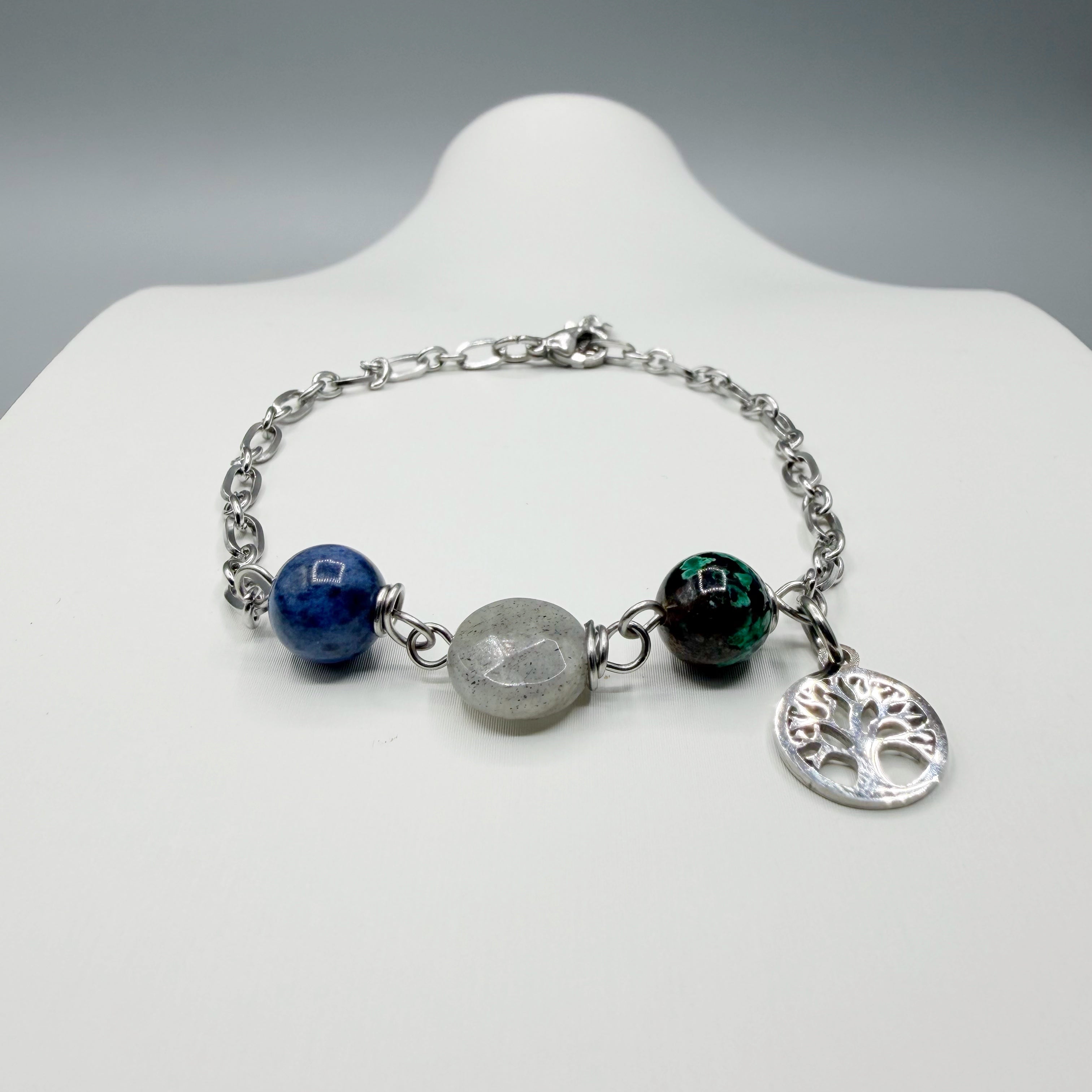 Bracciale Destino - Crisocolla, Dumortierite, Labradorite - LIMITED EDITION