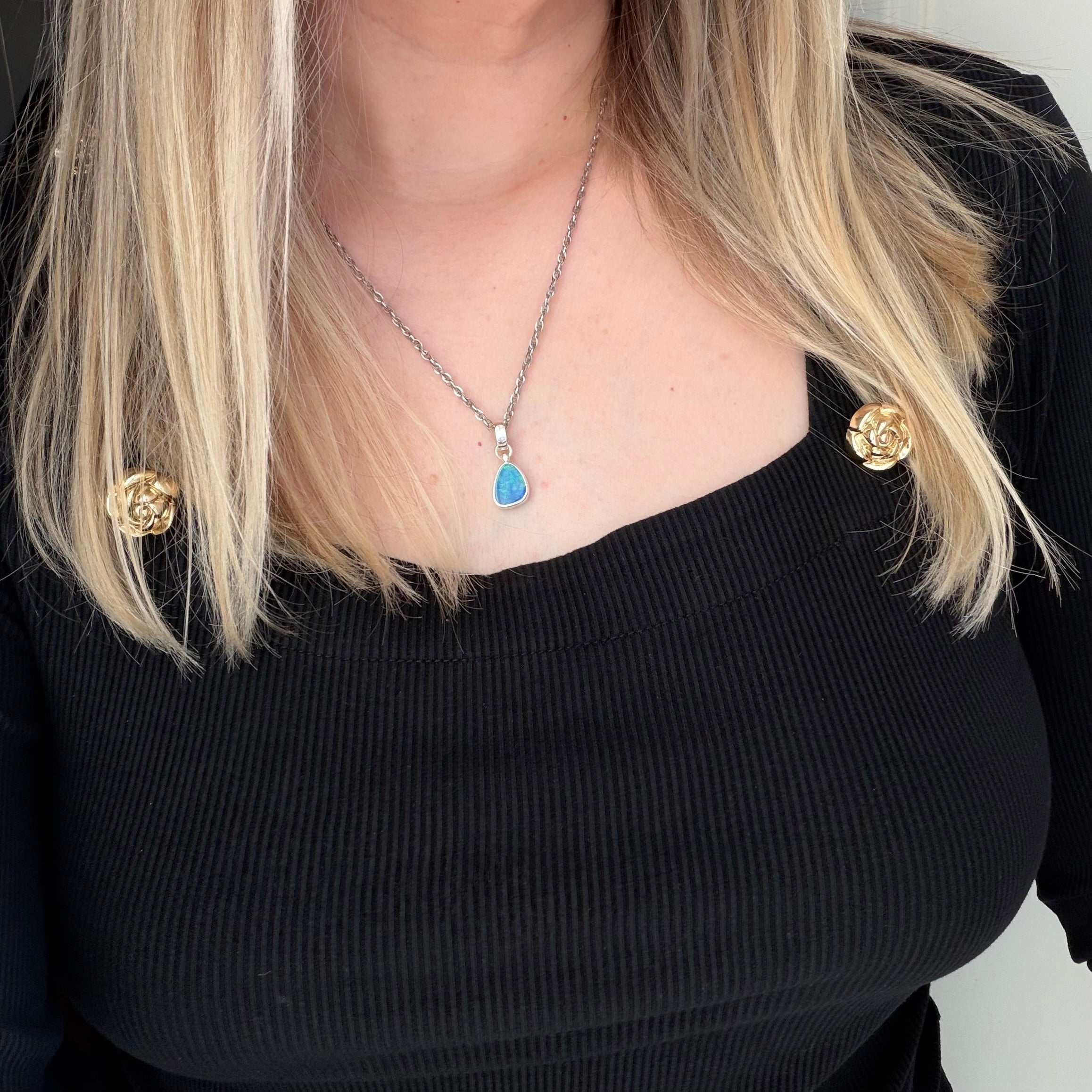 Ciondolo Opale Australiano - Argento 925