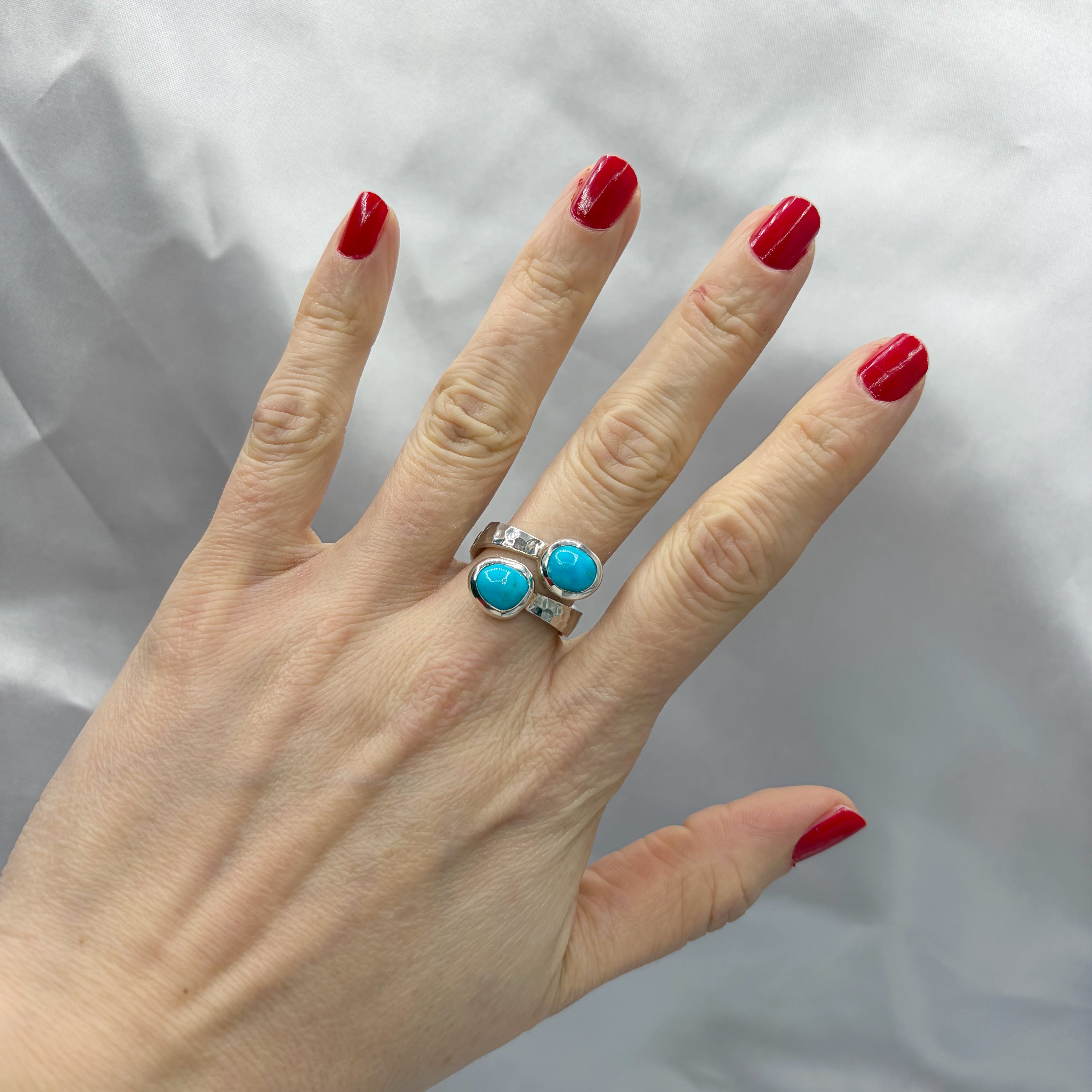 Anello Turchese Naturale - Argento 925