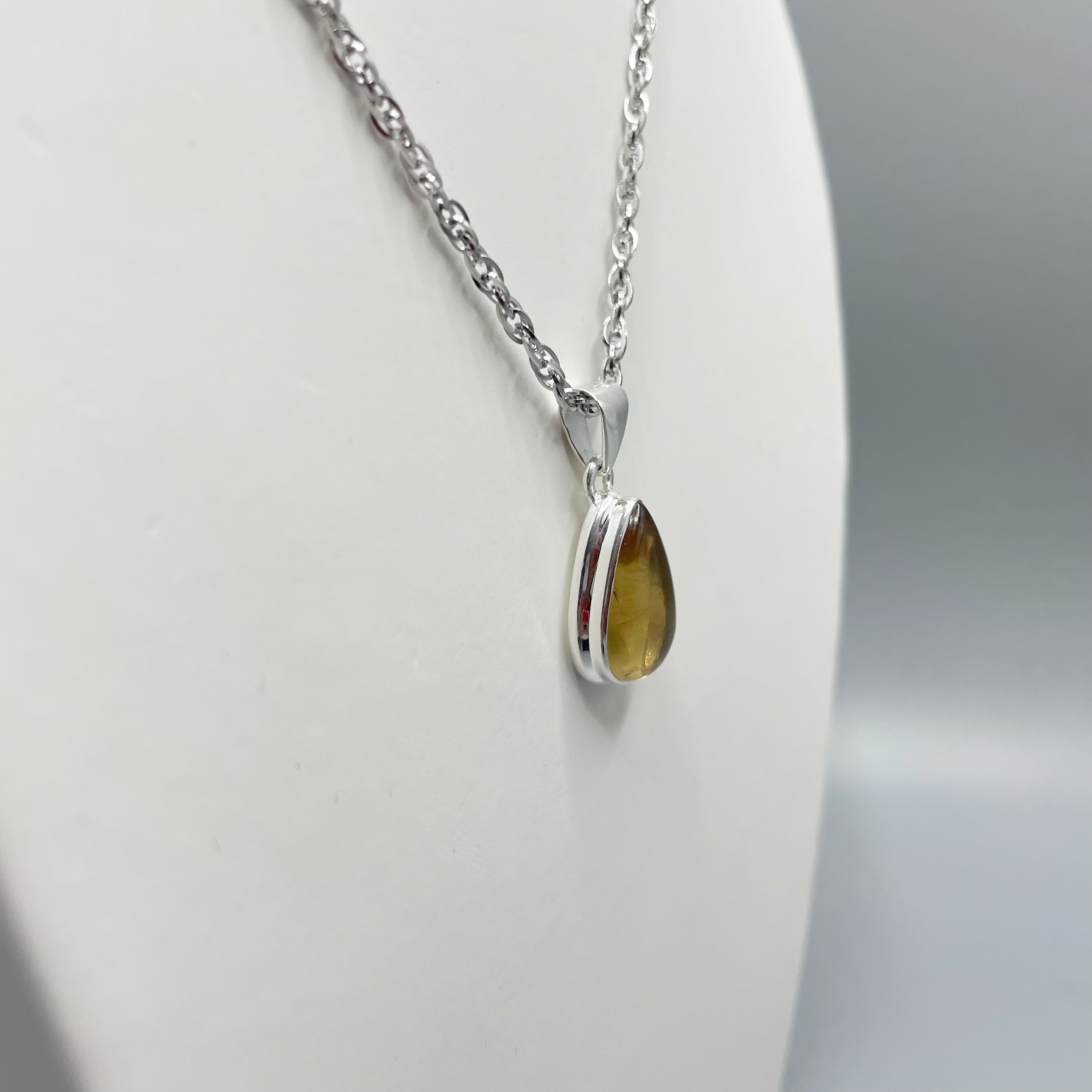 Ciondolo Quarzo Citrino Naturale - Argento 925