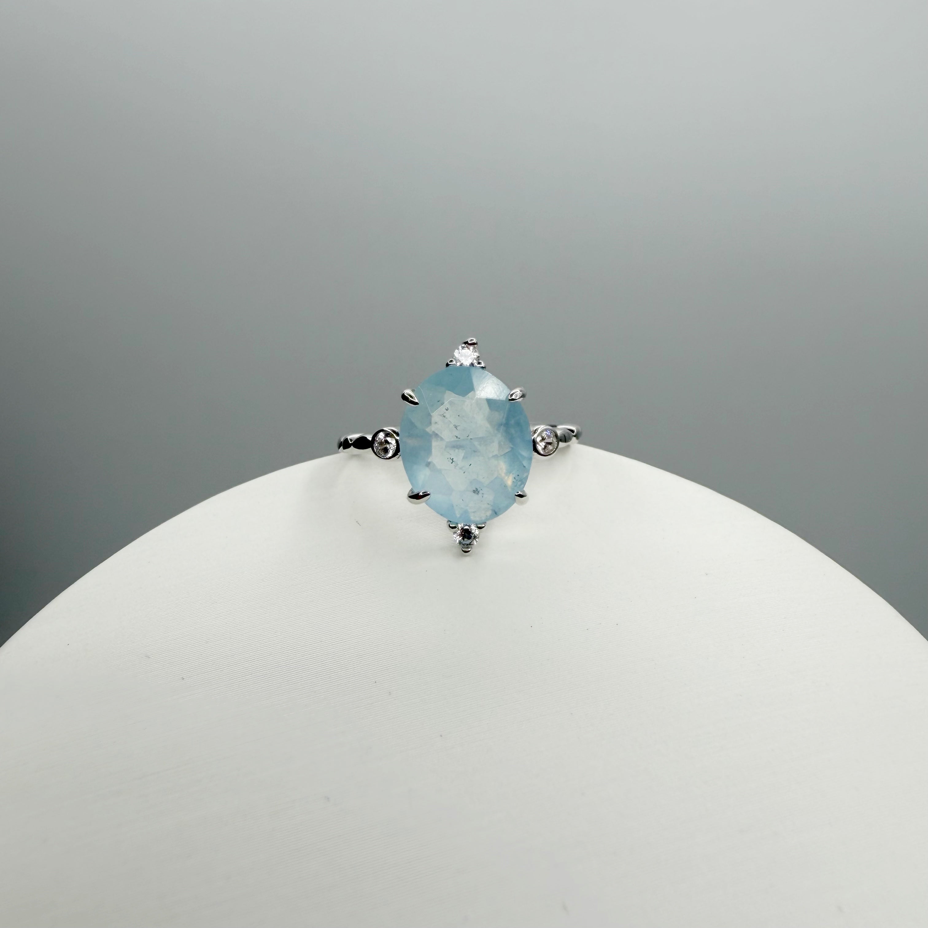 Anello Princess Acquamarina e Argento 925