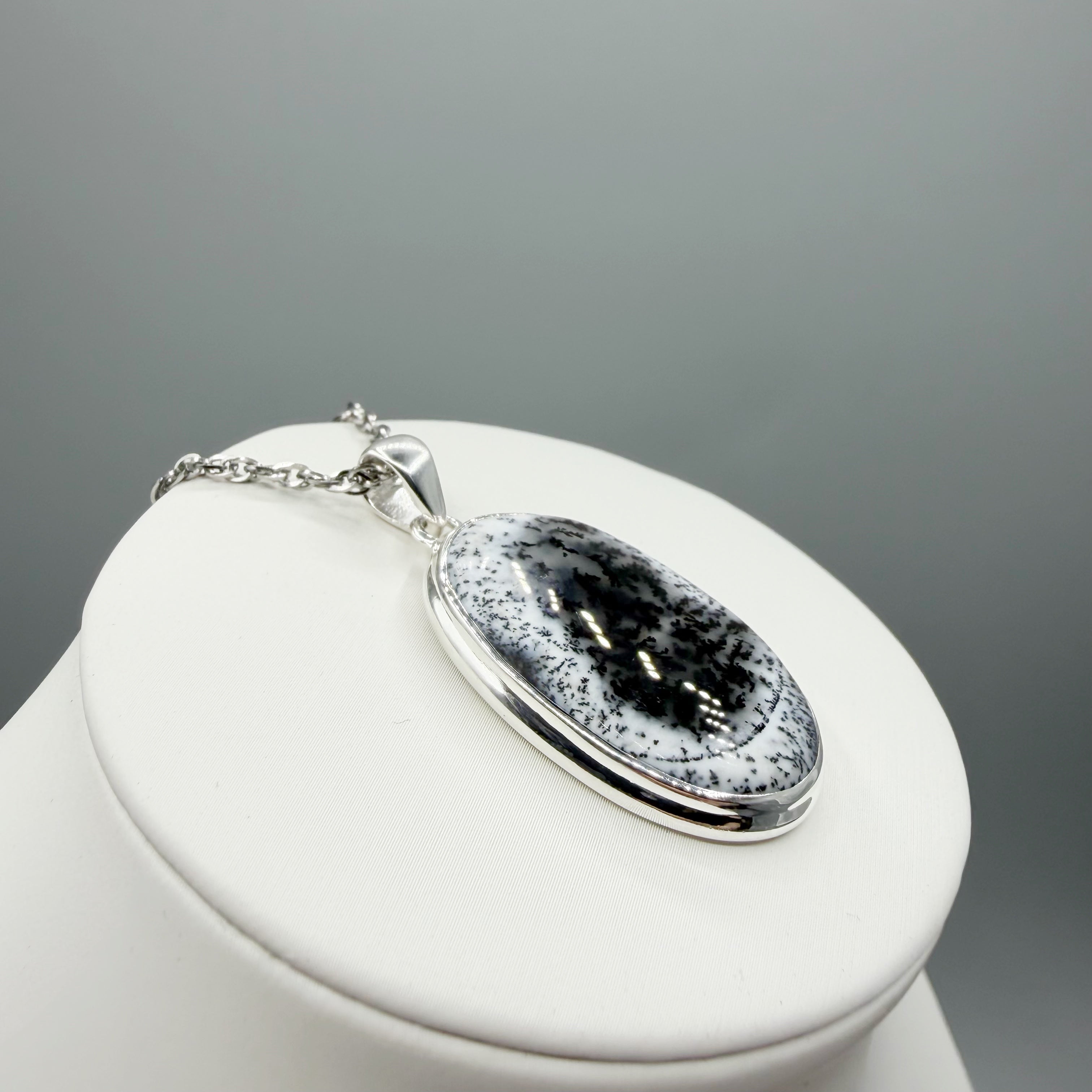 Ciondolo Opale Dendritico e Argento 925
