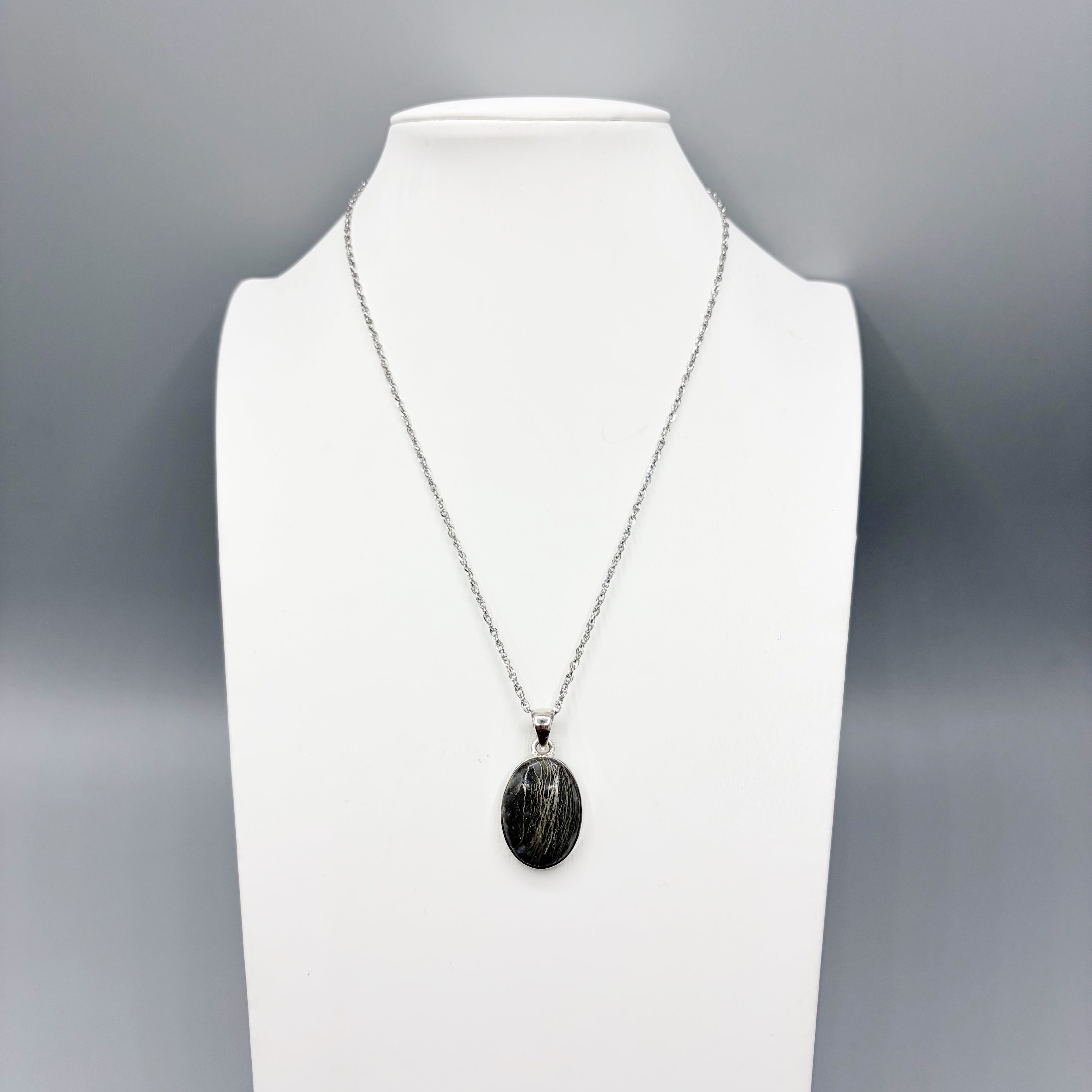 Ciondolo Pirite Feather (piuma) - Argento 925
