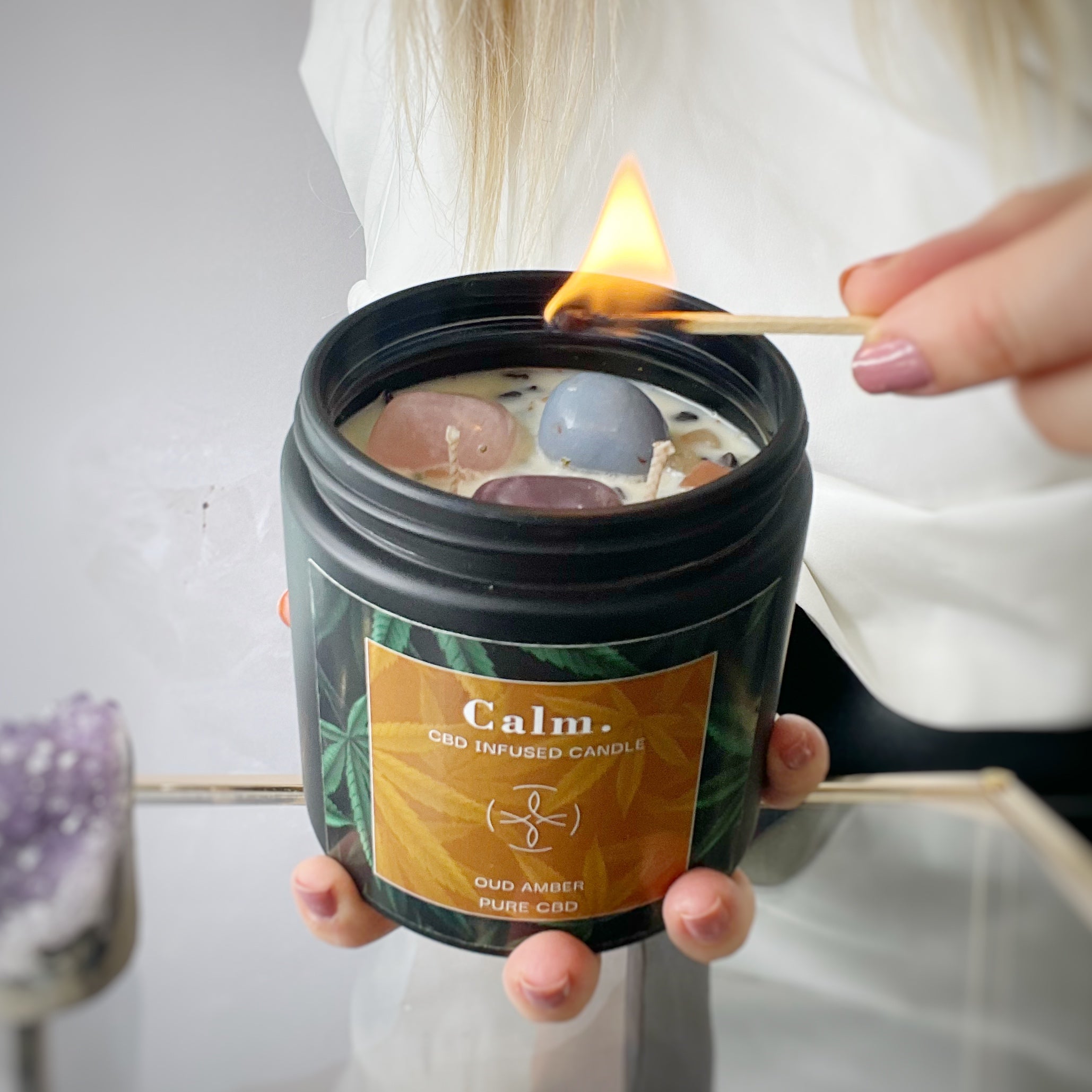 Candela CALM - cristalli e aroma per la Calma