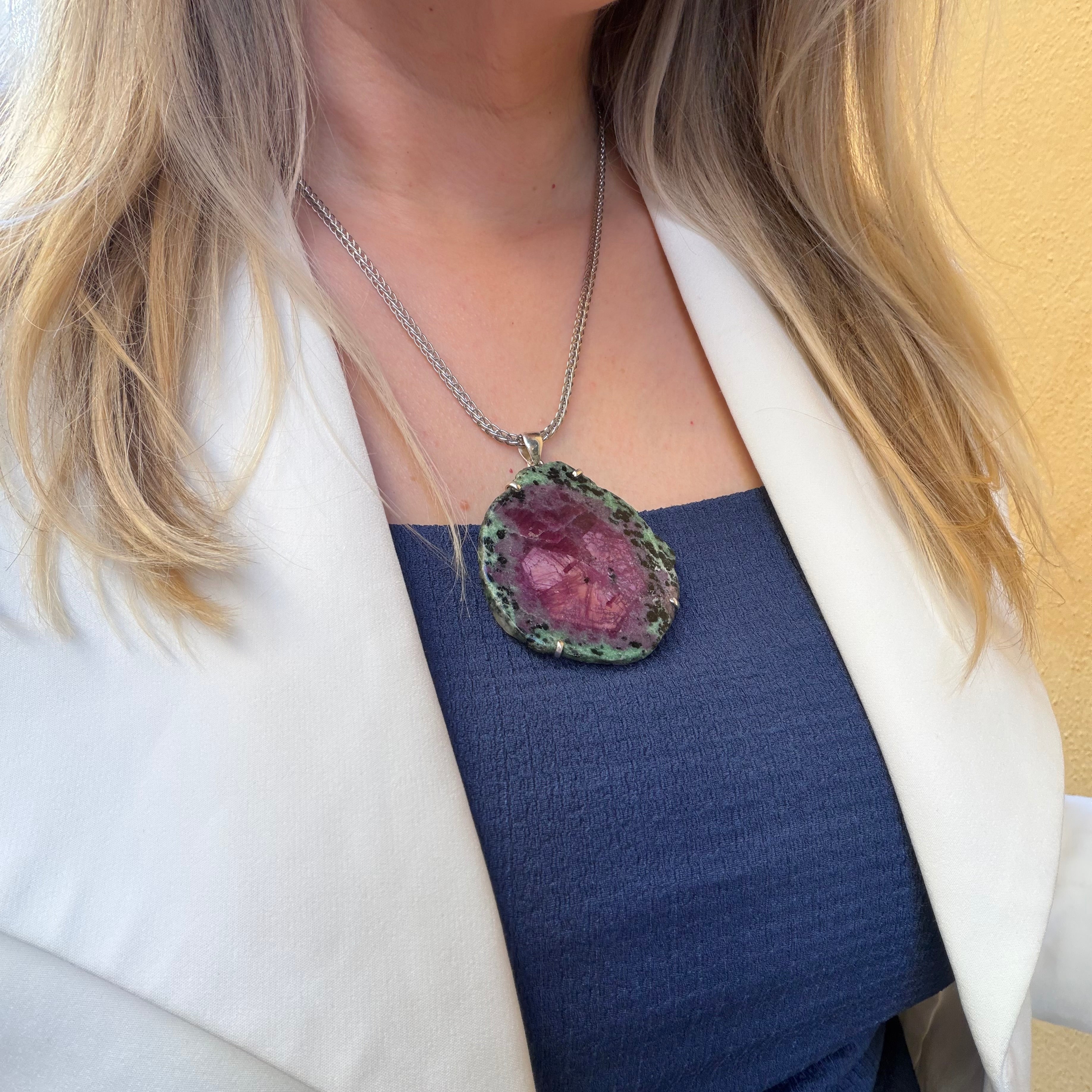 Ciondolo Rubyzoisite - Argento 925