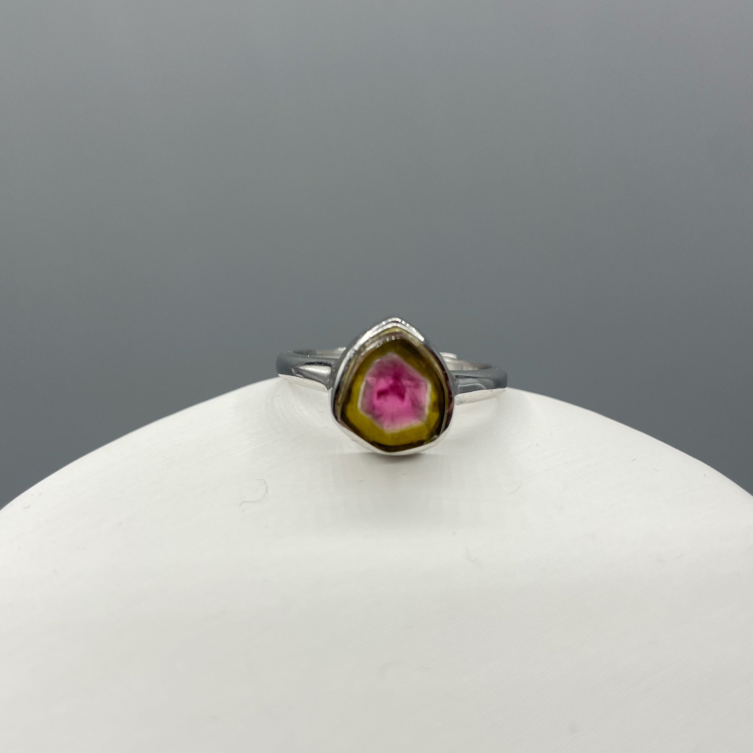Anello Tormalina Watermelon - Argento 925