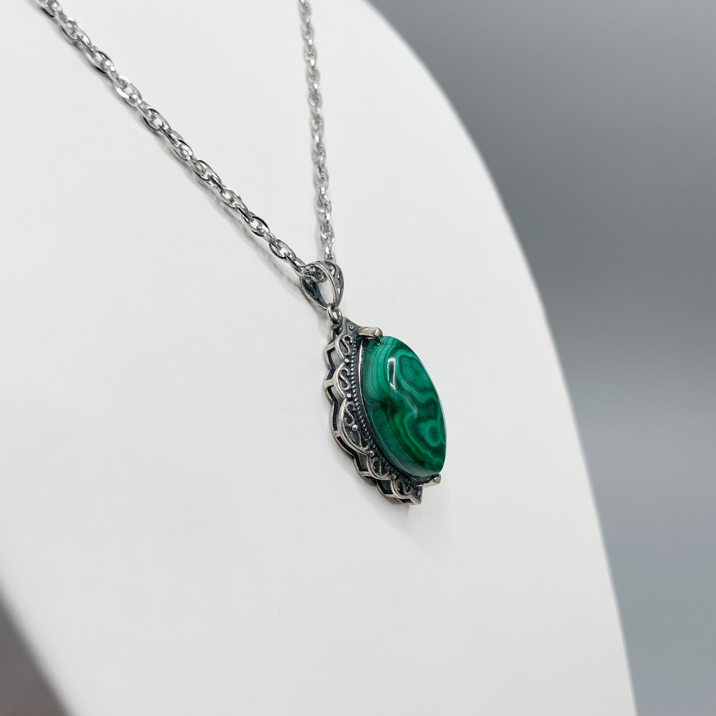 Ciondolo Malachite - Argento 925
