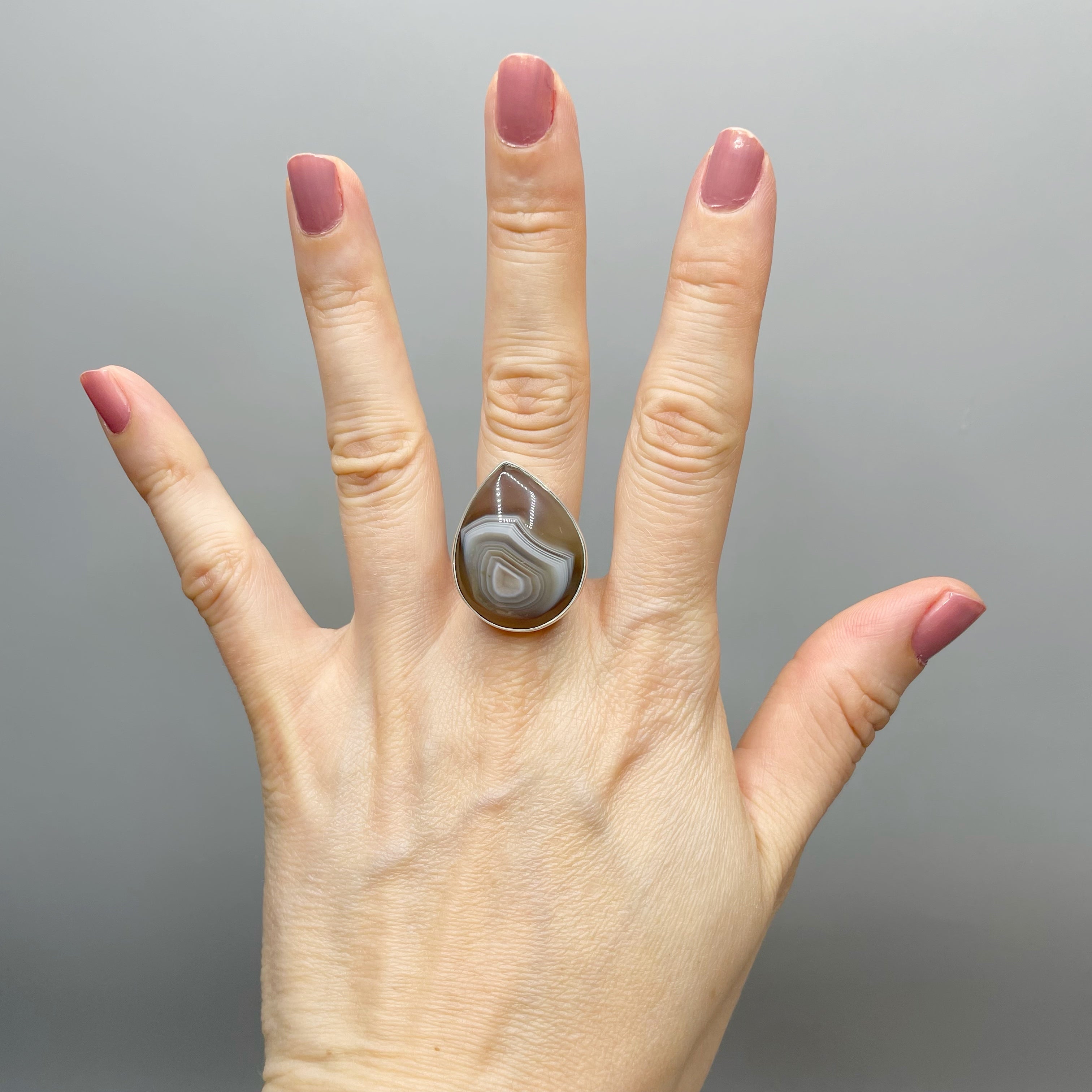 Anello Occhio di Shiva - Argento 925 - a Goccia
