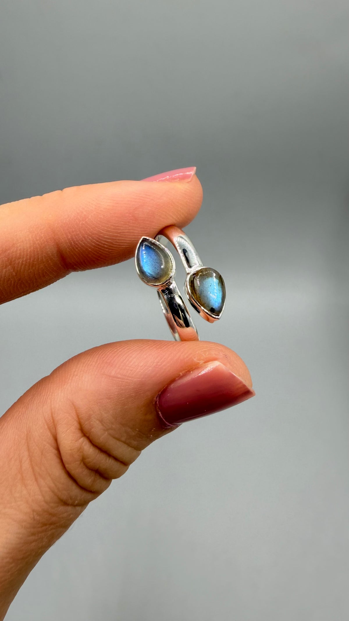 Anello Double Labradorite - Argento 925