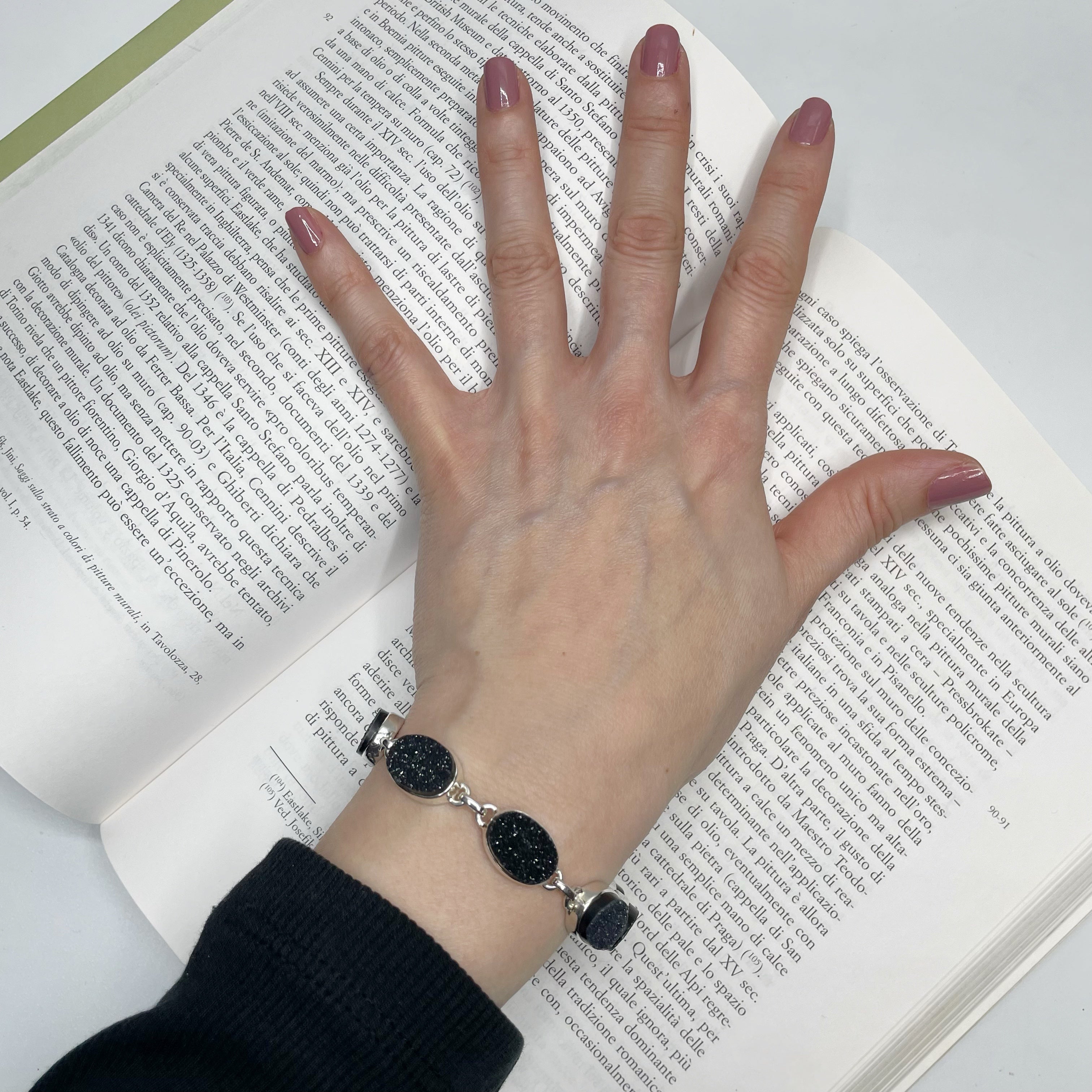 Bracciale Drusa di Onice e Argento 925