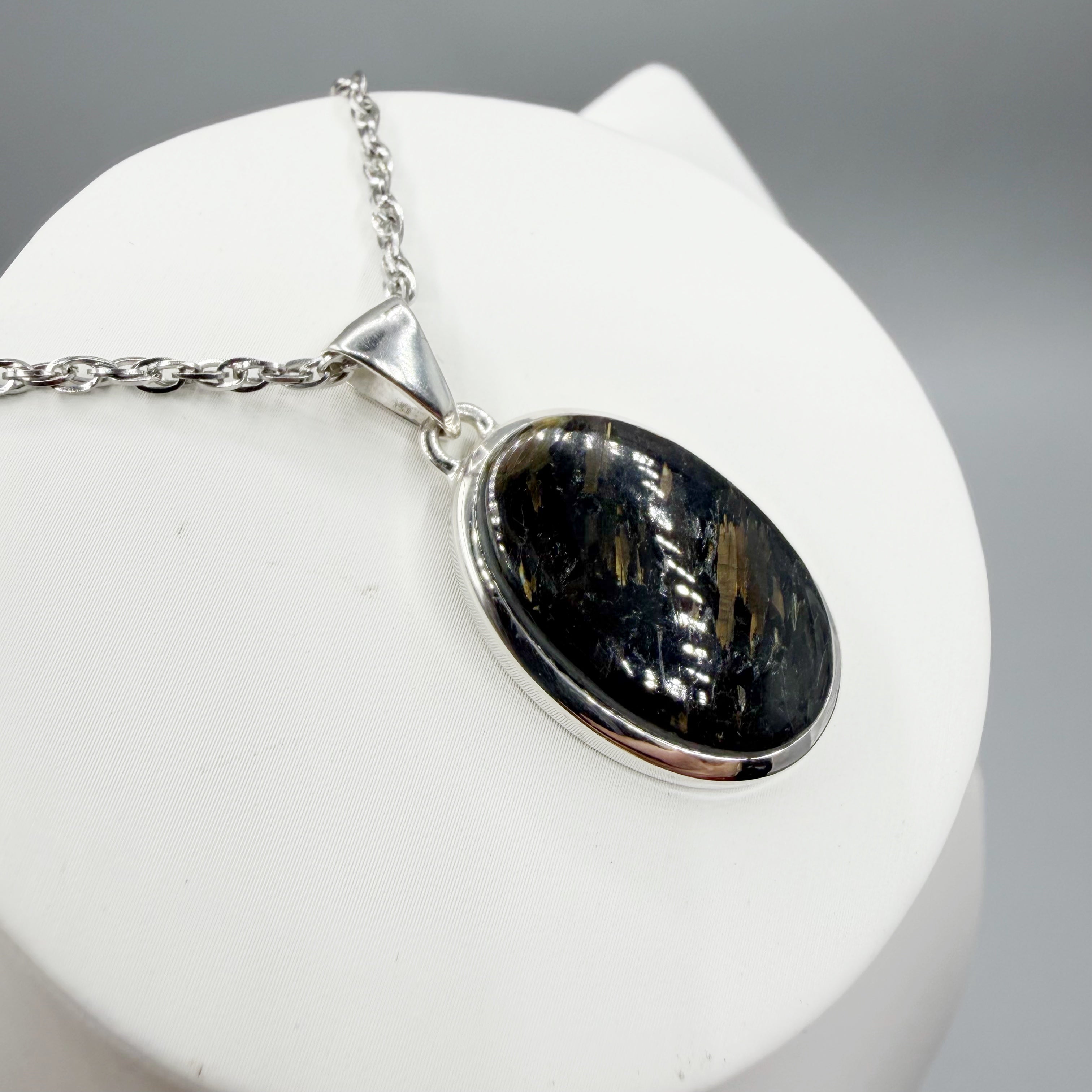 Ciondolo Nuummite Argento 925 - Ovale