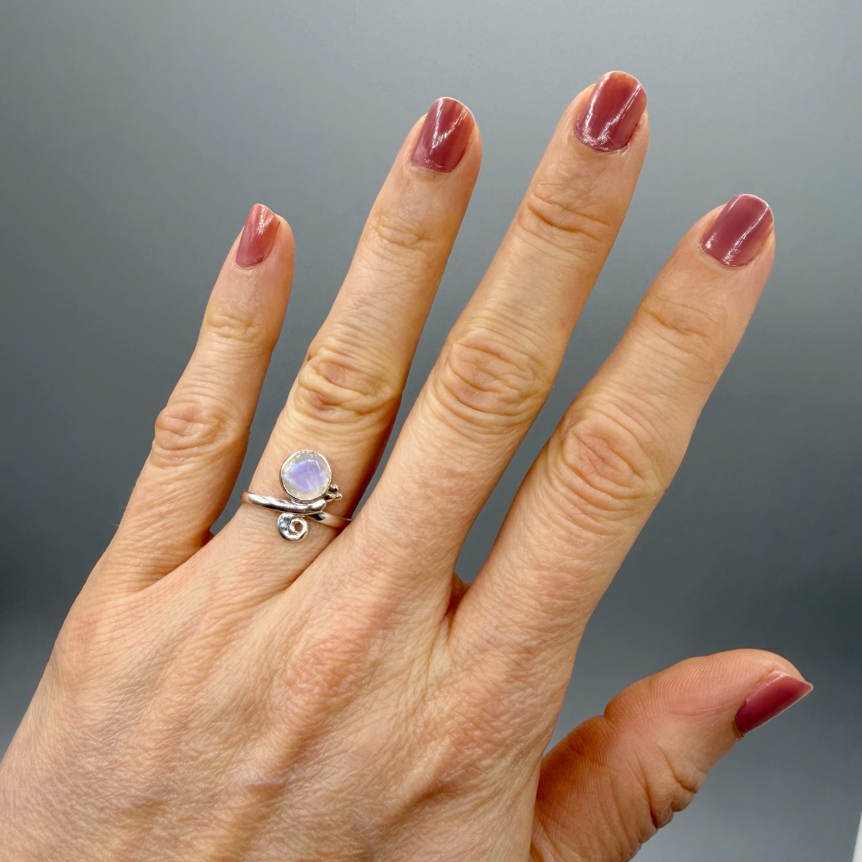 Anello Fortuna Labradorite Bianca - Argento 925