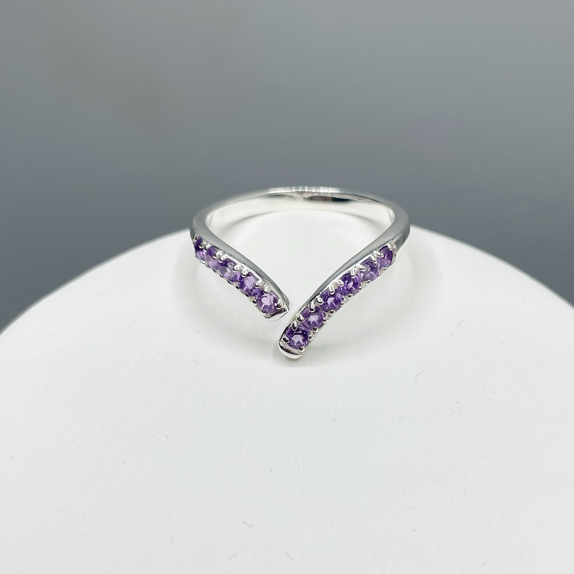 Anello Terzo Occhio - Ametista e Argento 925