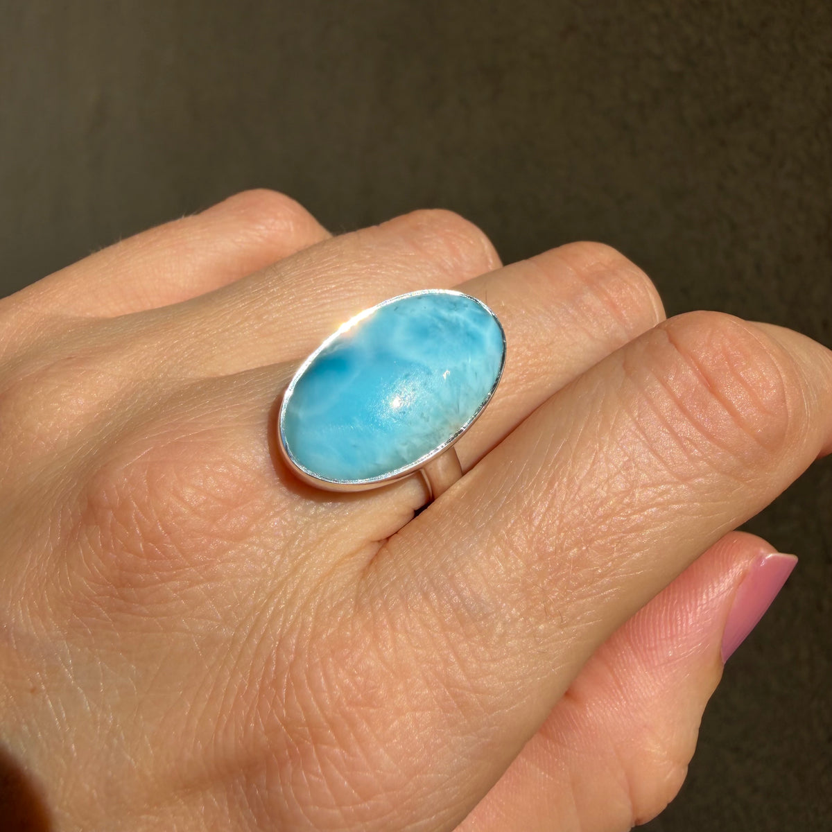 Anello Larimar Argento 925 - Ovale