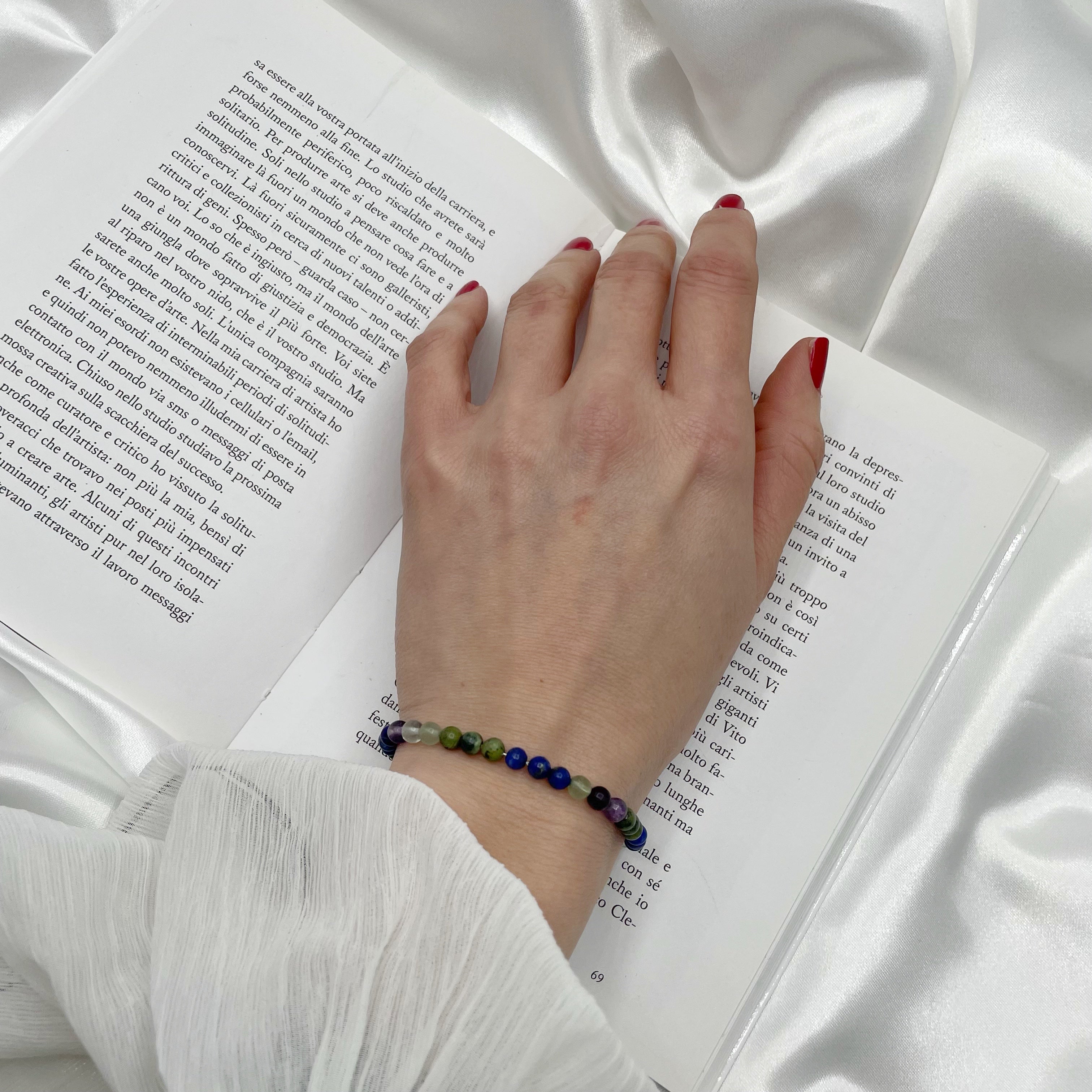 Bracciale Toro - Lapislazzuli, Giada, Fluorite