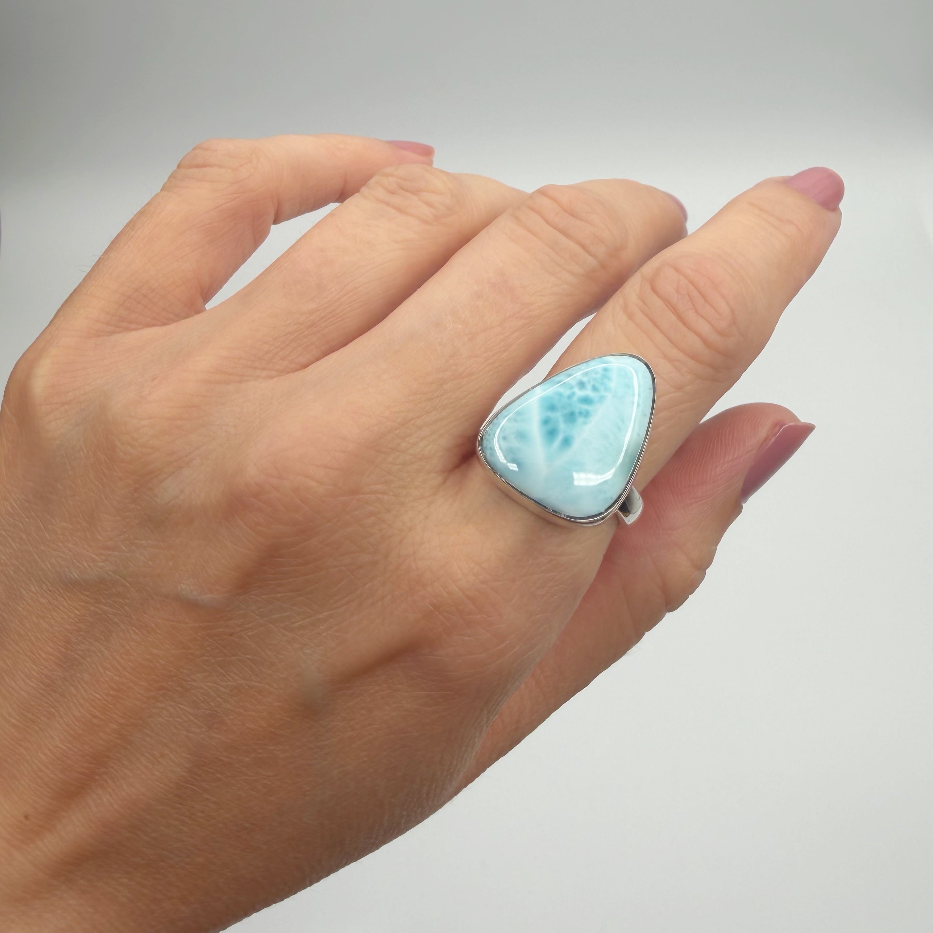 Anello Larimar Argento 925 - Triangolo