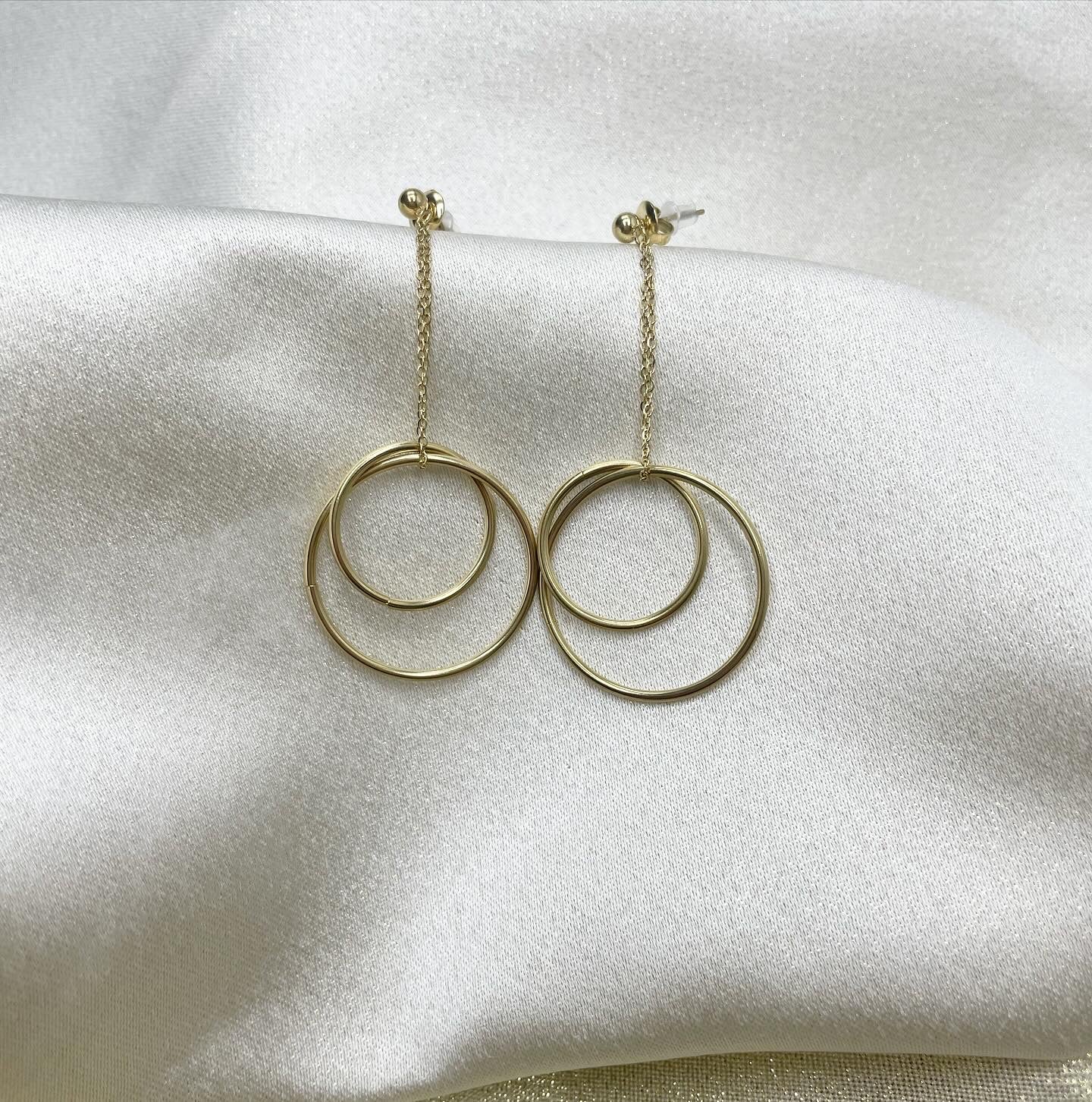 Orecchini Double Dream - Acciaio inossidabile Gold