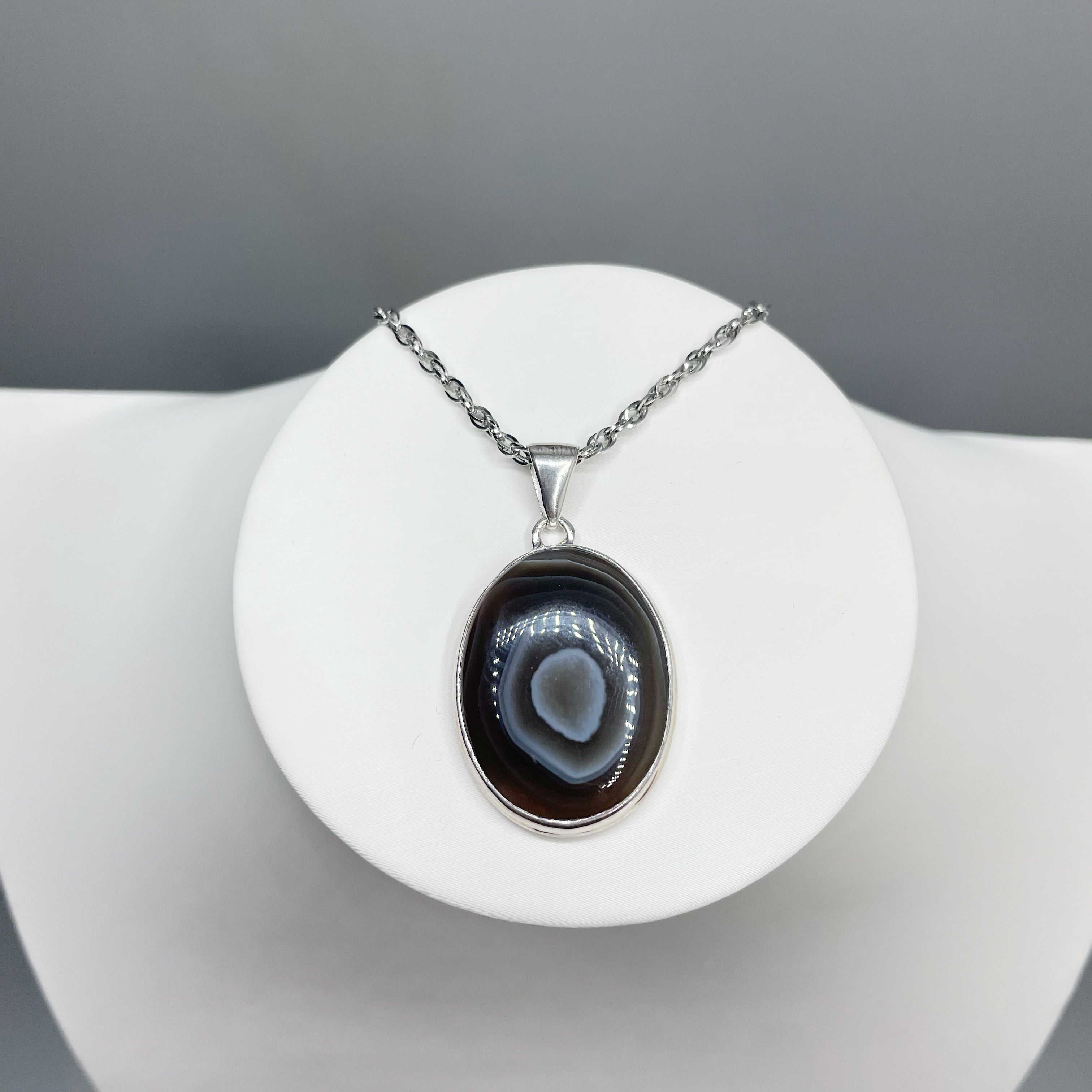 Ciondolo Occhio di Shiva Ovale - Argento 925