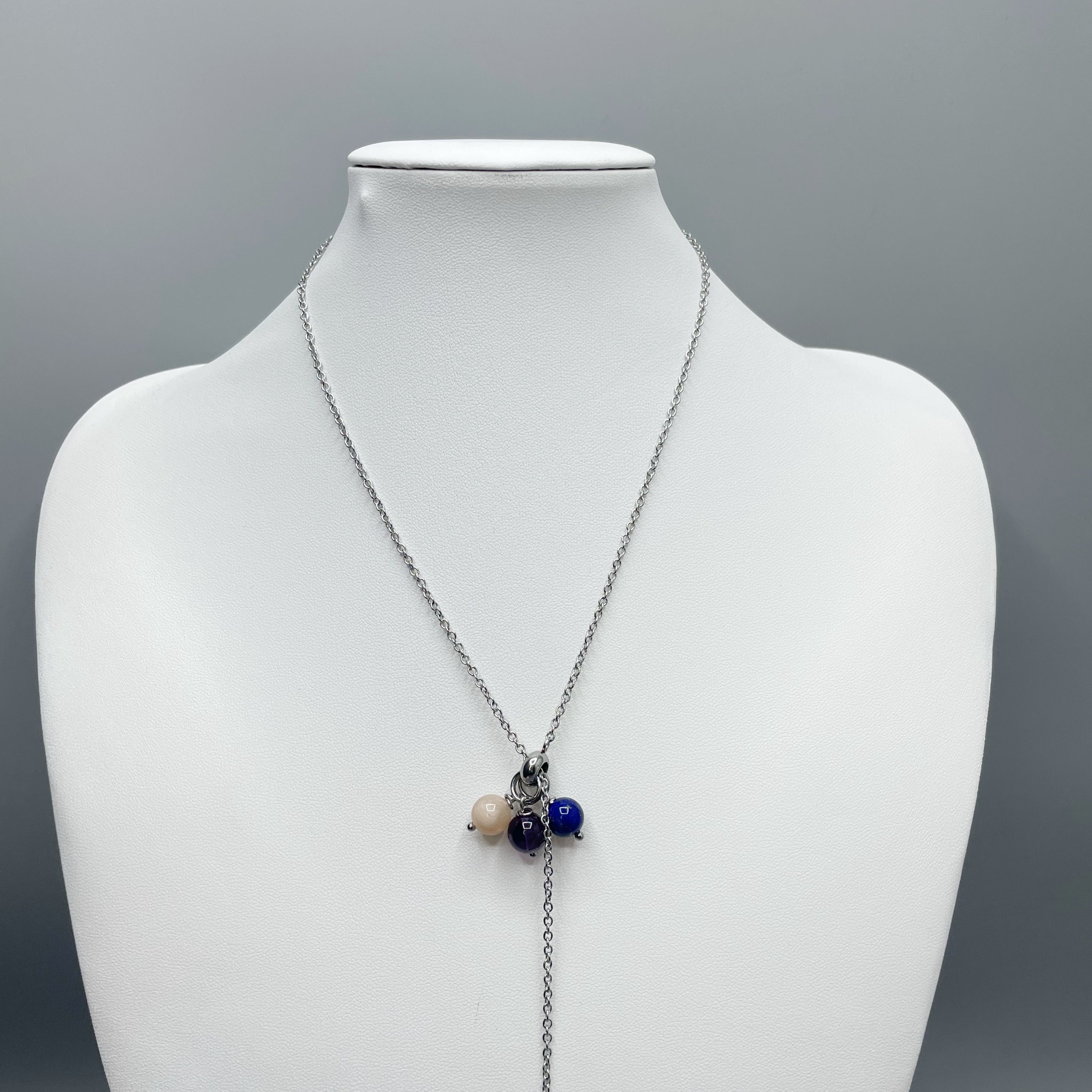 Collana Harmony Charm - Ametista, Pietra di Luna, Lapislazzuli