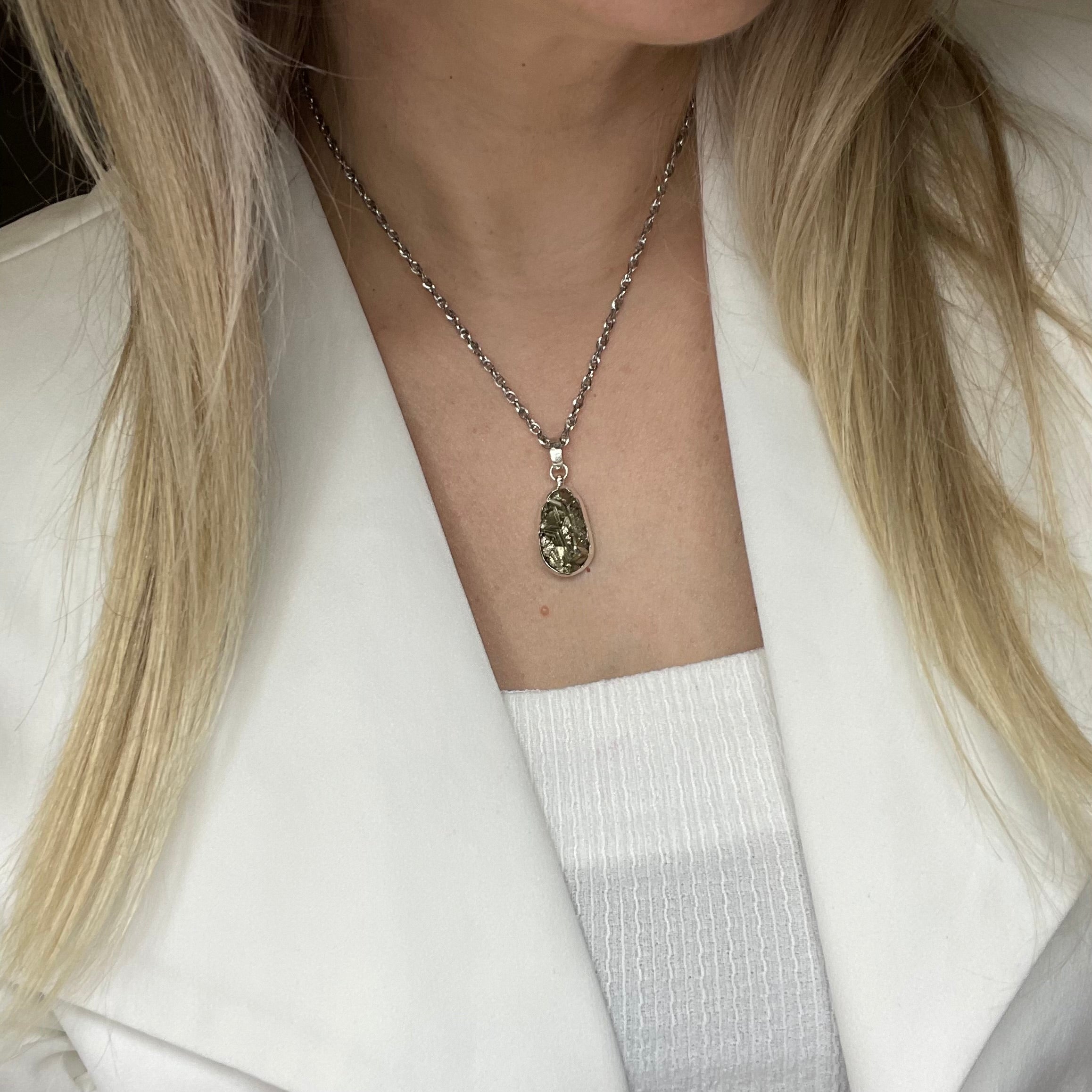 Ciondolo Pirite Grezza - Argento 925