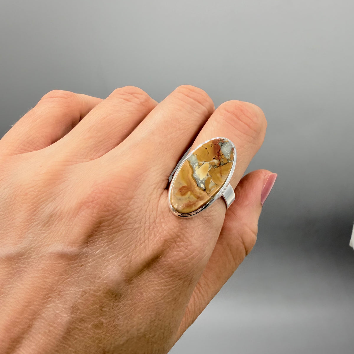 Anello Diaspro Maligano - Argento 925