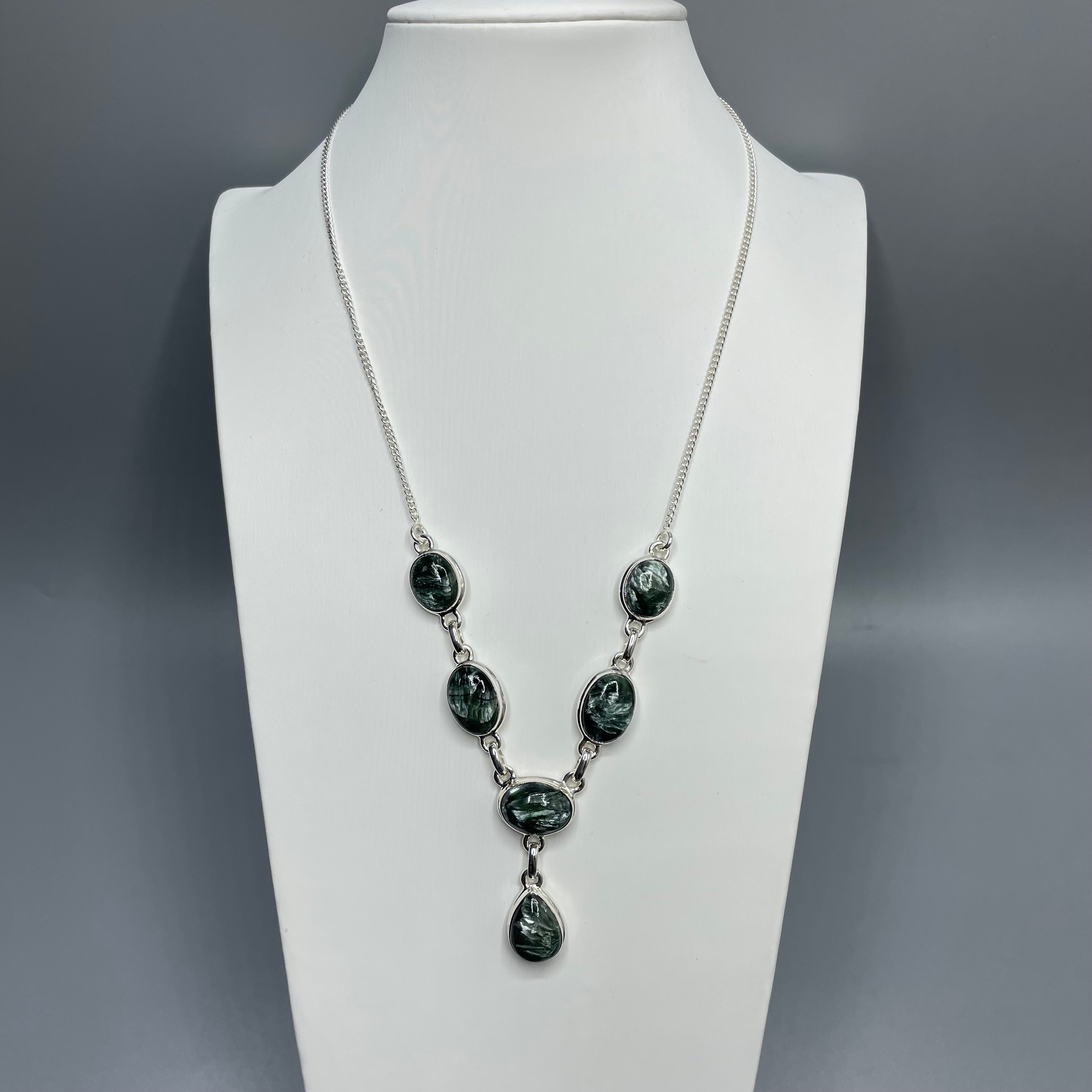 Collana Serafinite Verde Argento 925