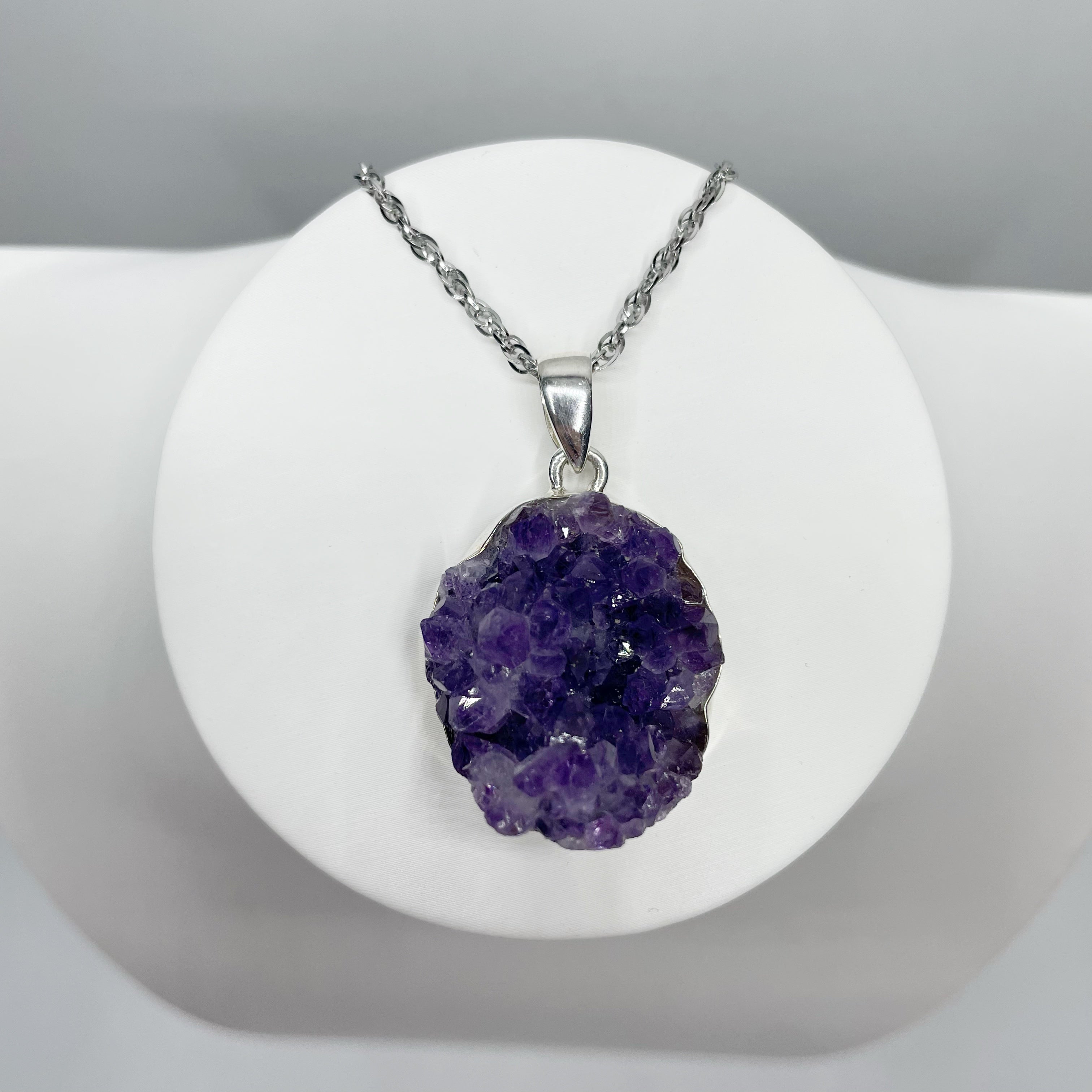 Ciondolo Ametista Grezza - Argento 925