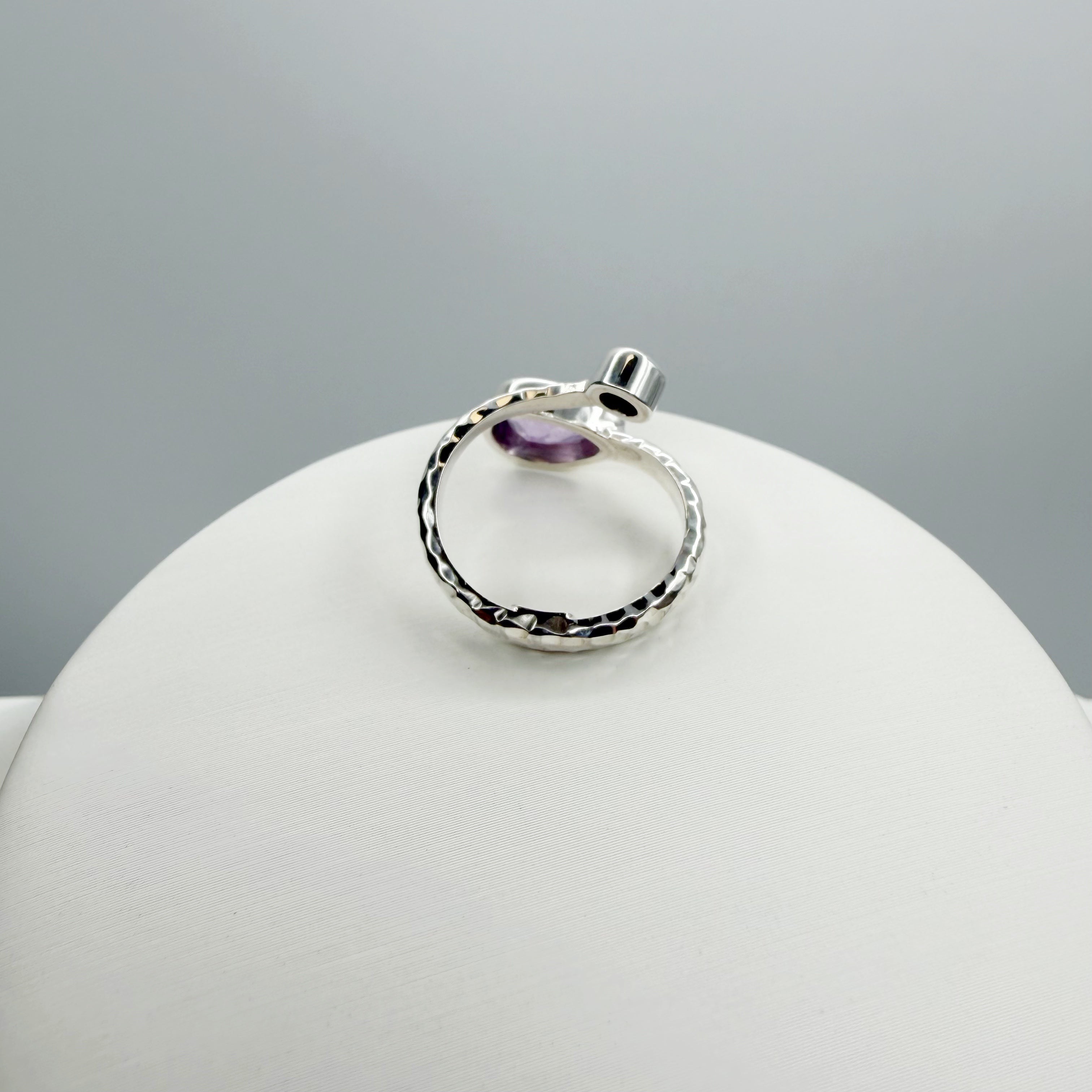 Anello Ametista e Opale Australiano - Argento 925
