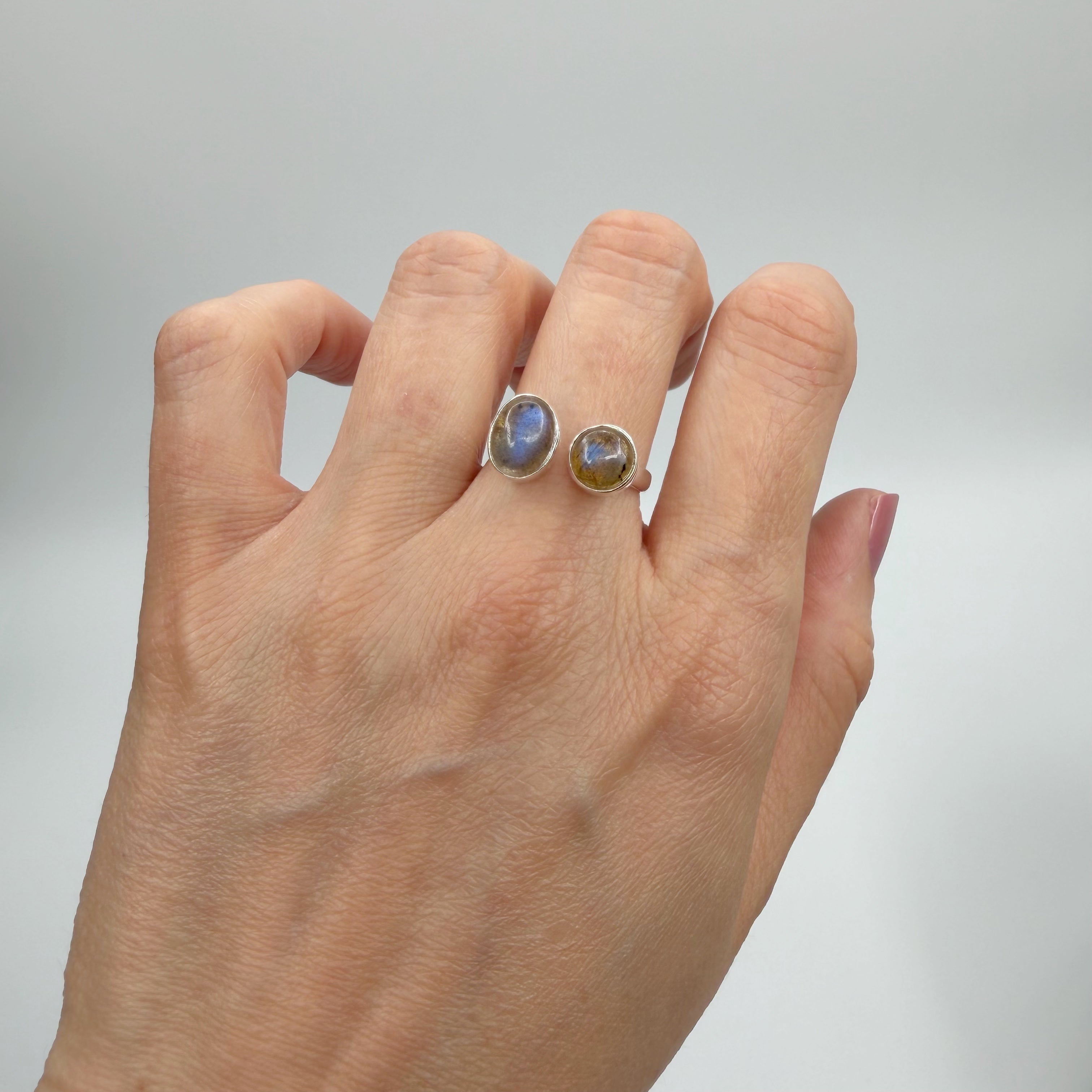 Anello Double Labradorite - Argento 925