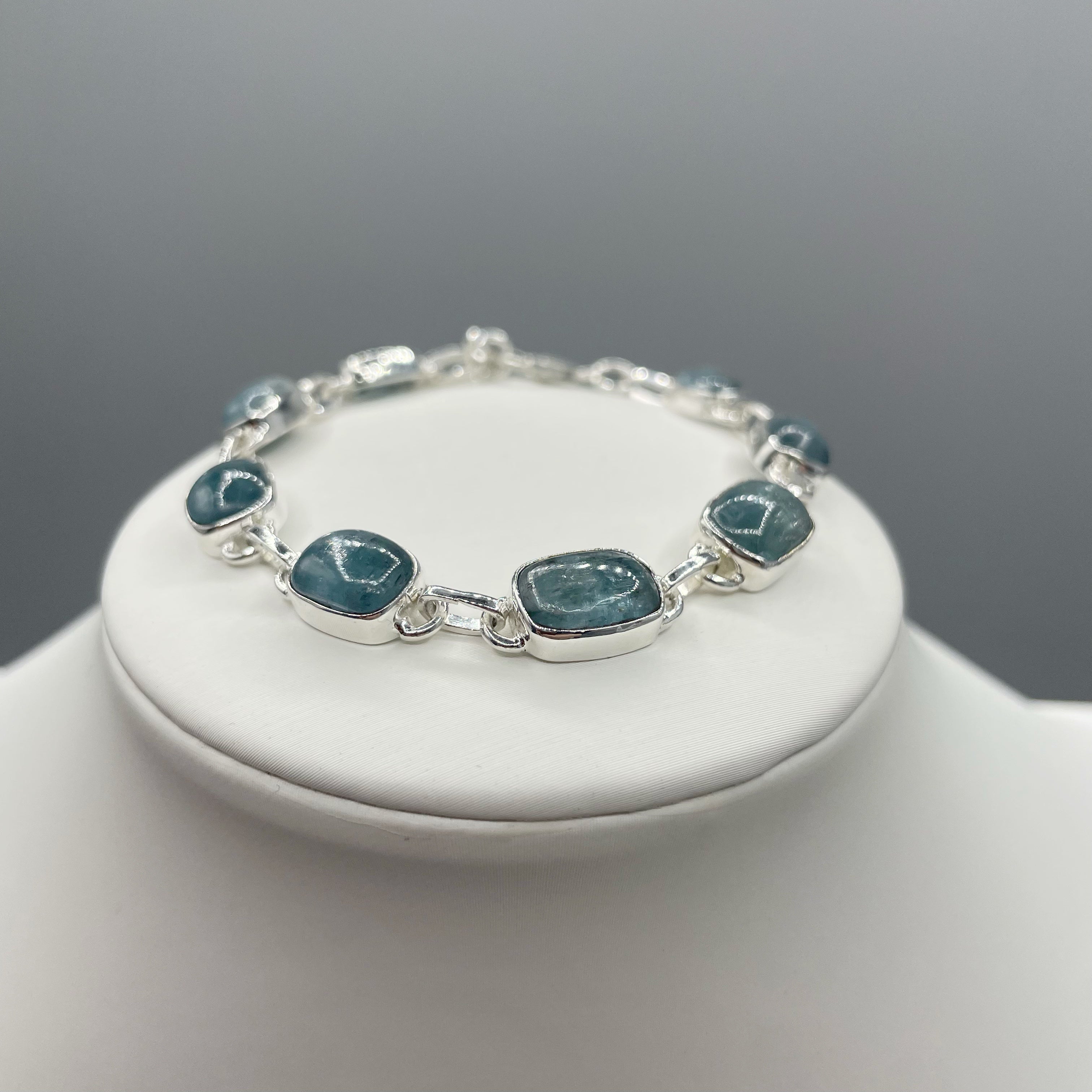 Bracciale Cianite Acquamarina e Argento 925