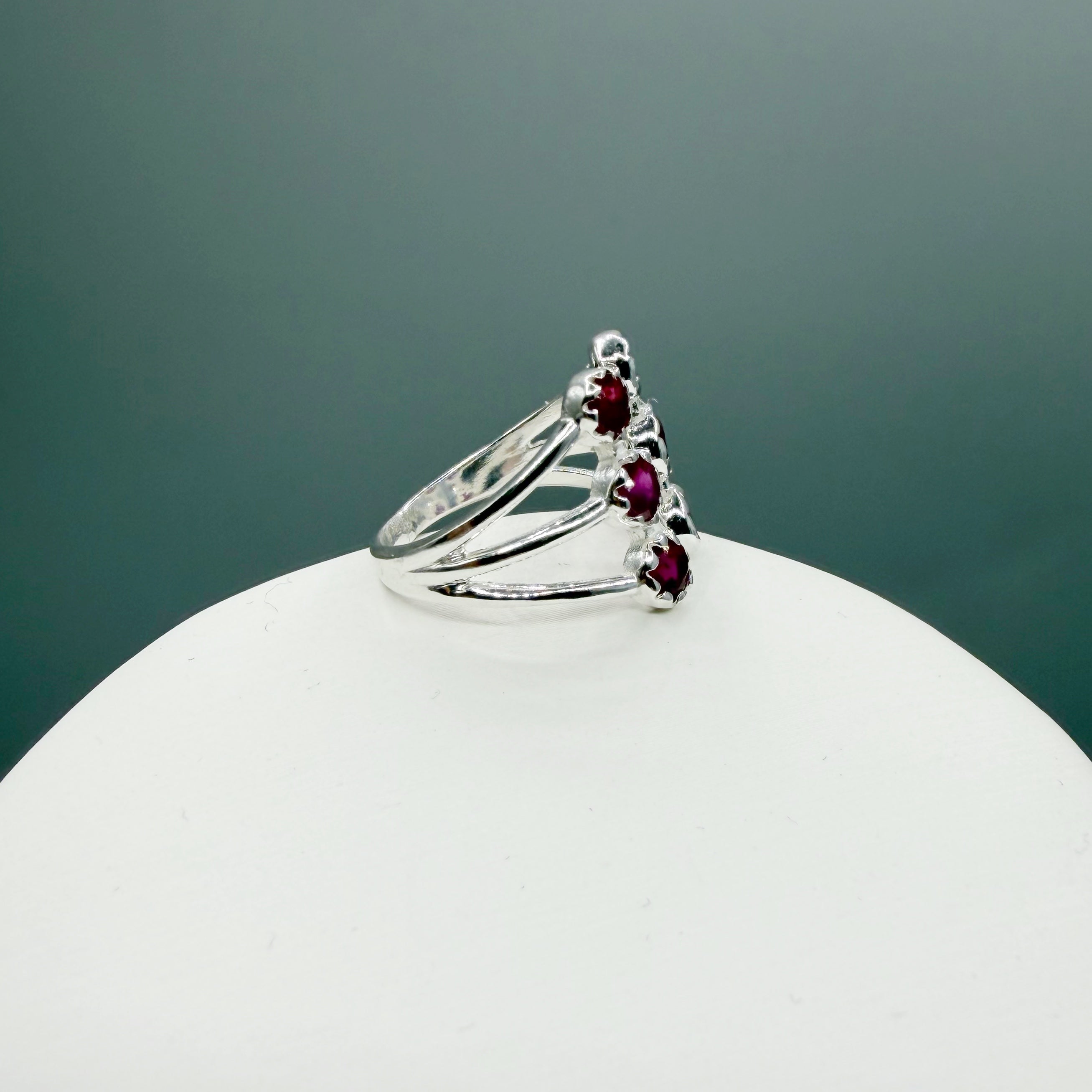 Anello Power - Granato e Argento 925