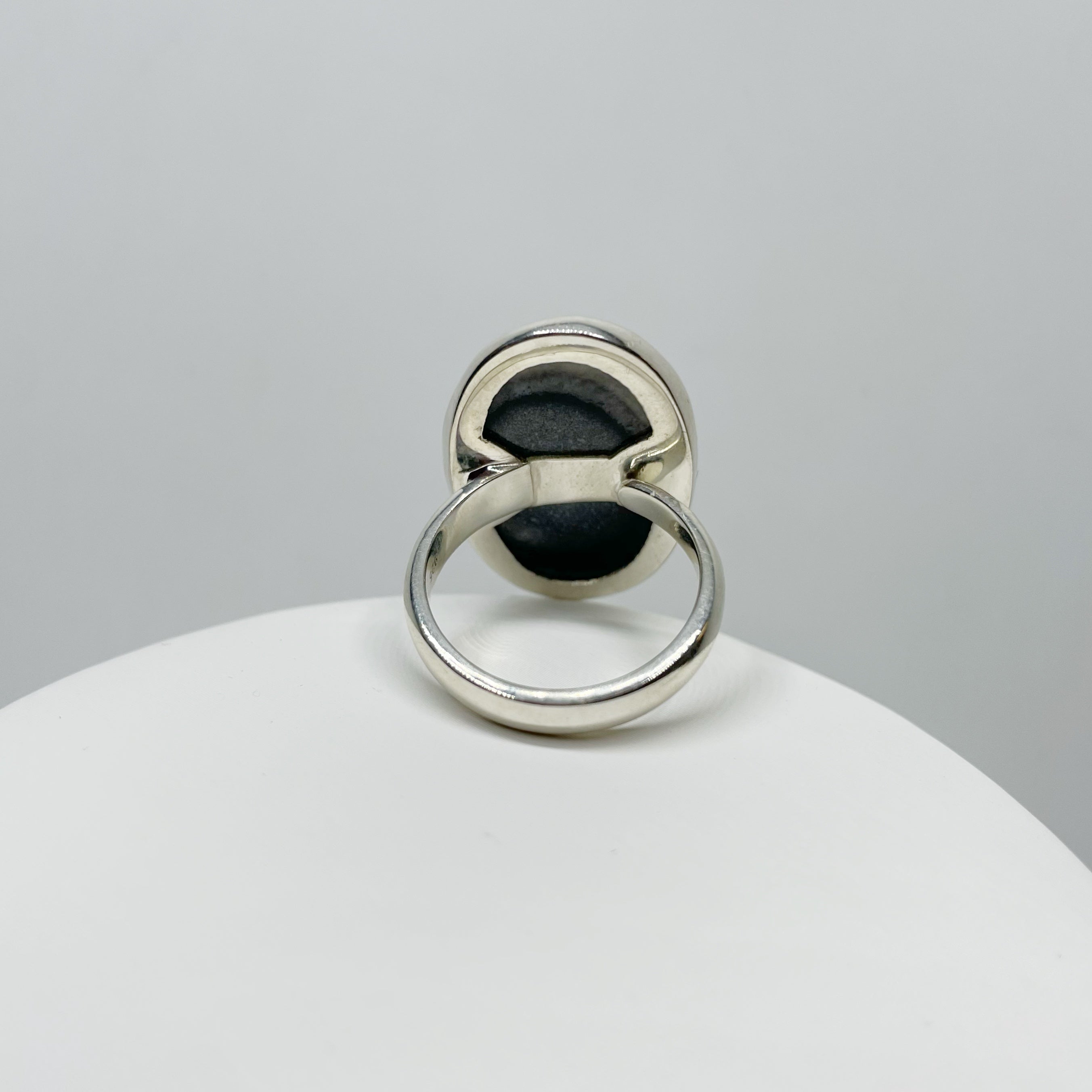 Anello Agata dendritica Ovale - Argento 925