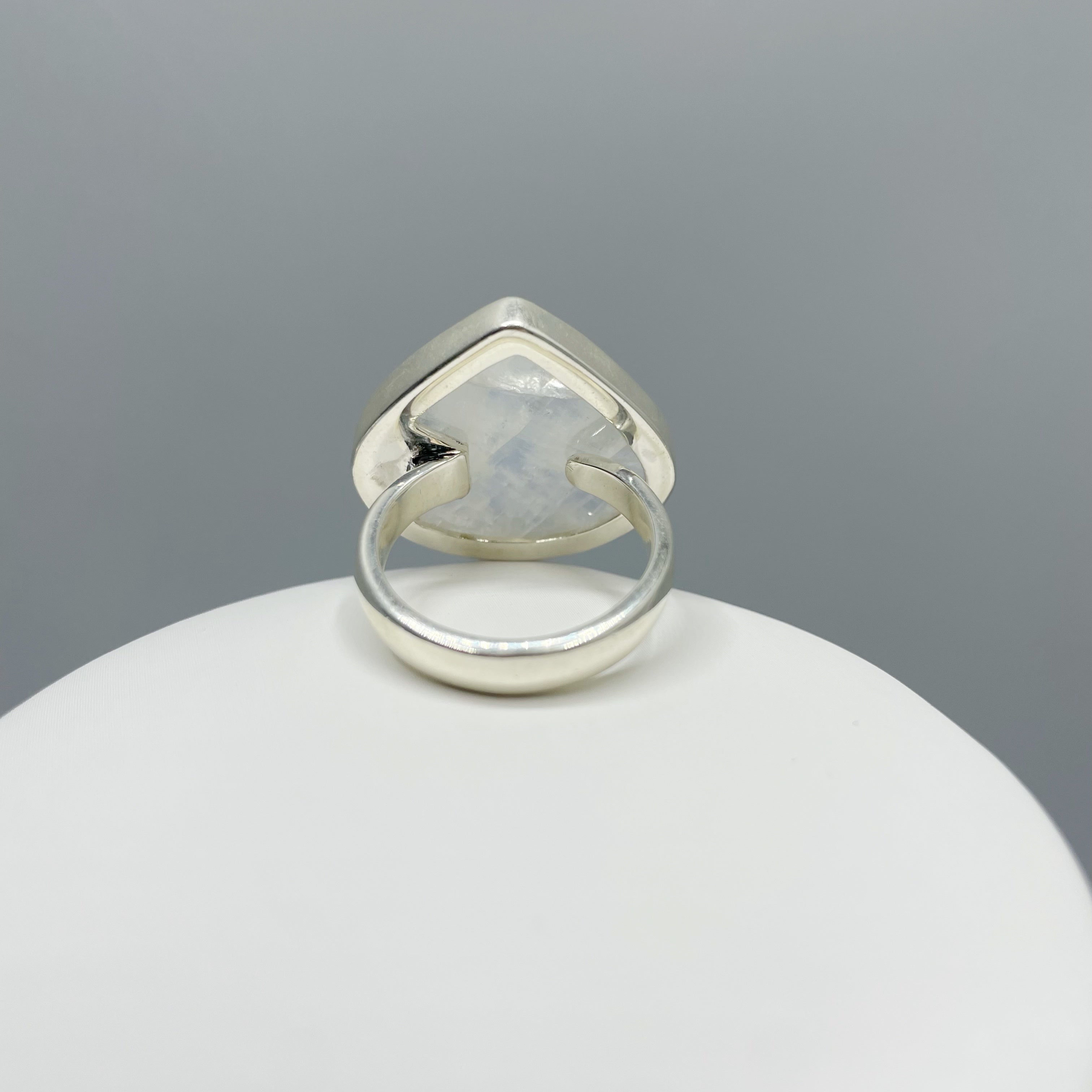 Anello Labradorite Bianca e Argento 925
