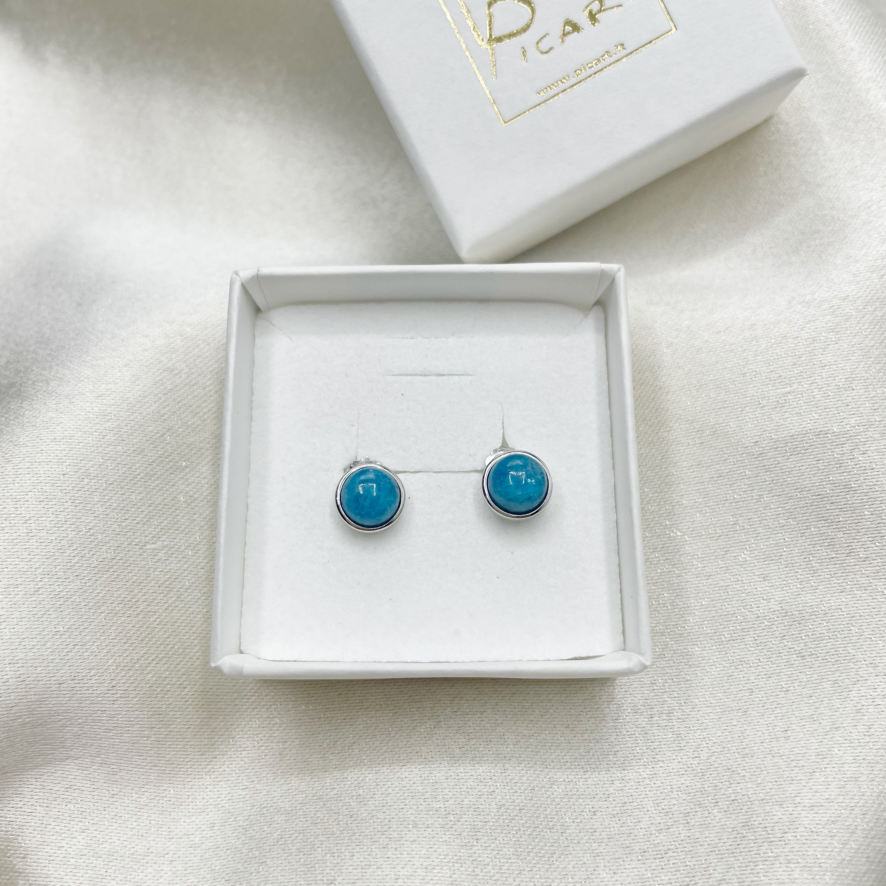 Orecchini a Lobo Apatite - Argento 925