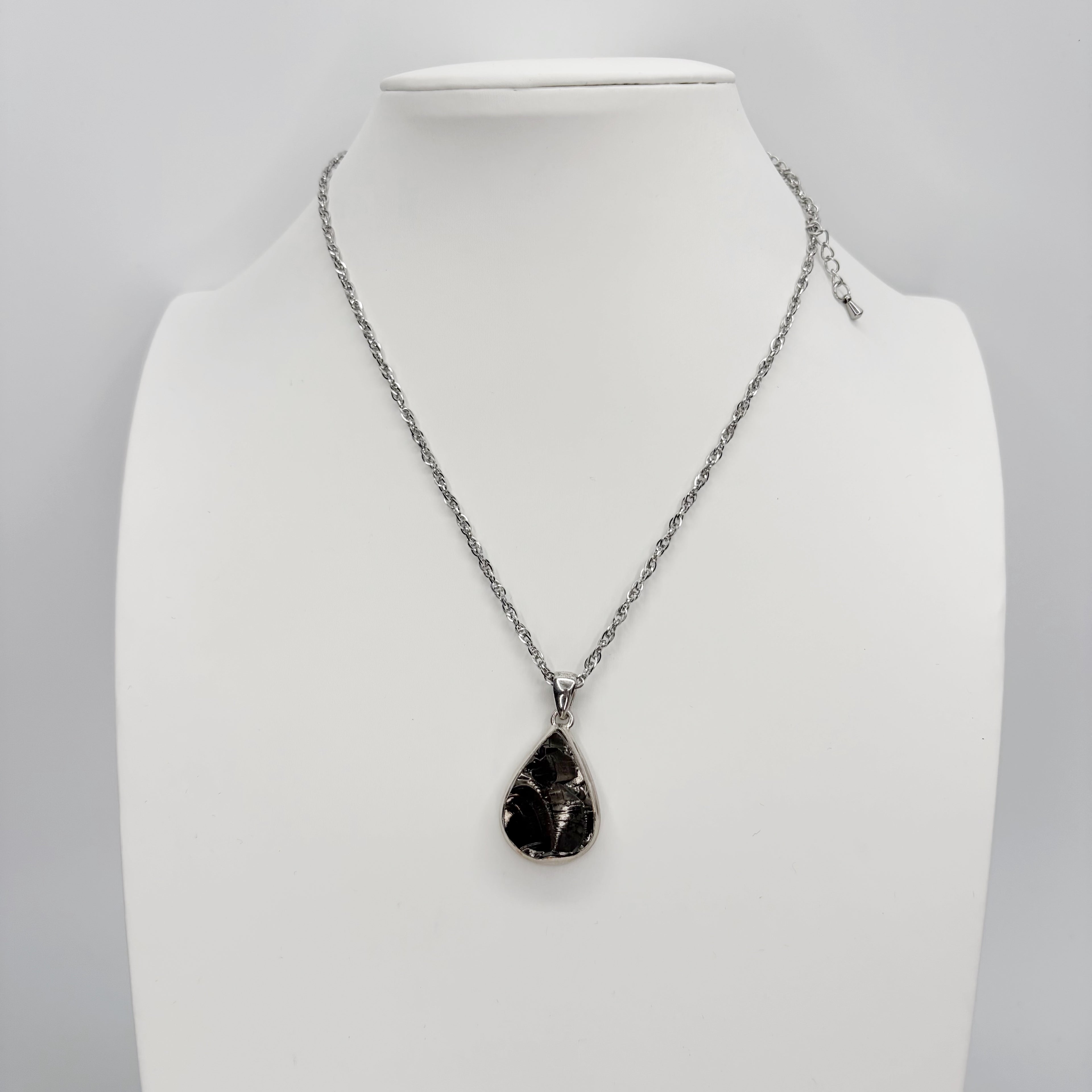 Ciondolo Shungite Argento 925 - a goccia