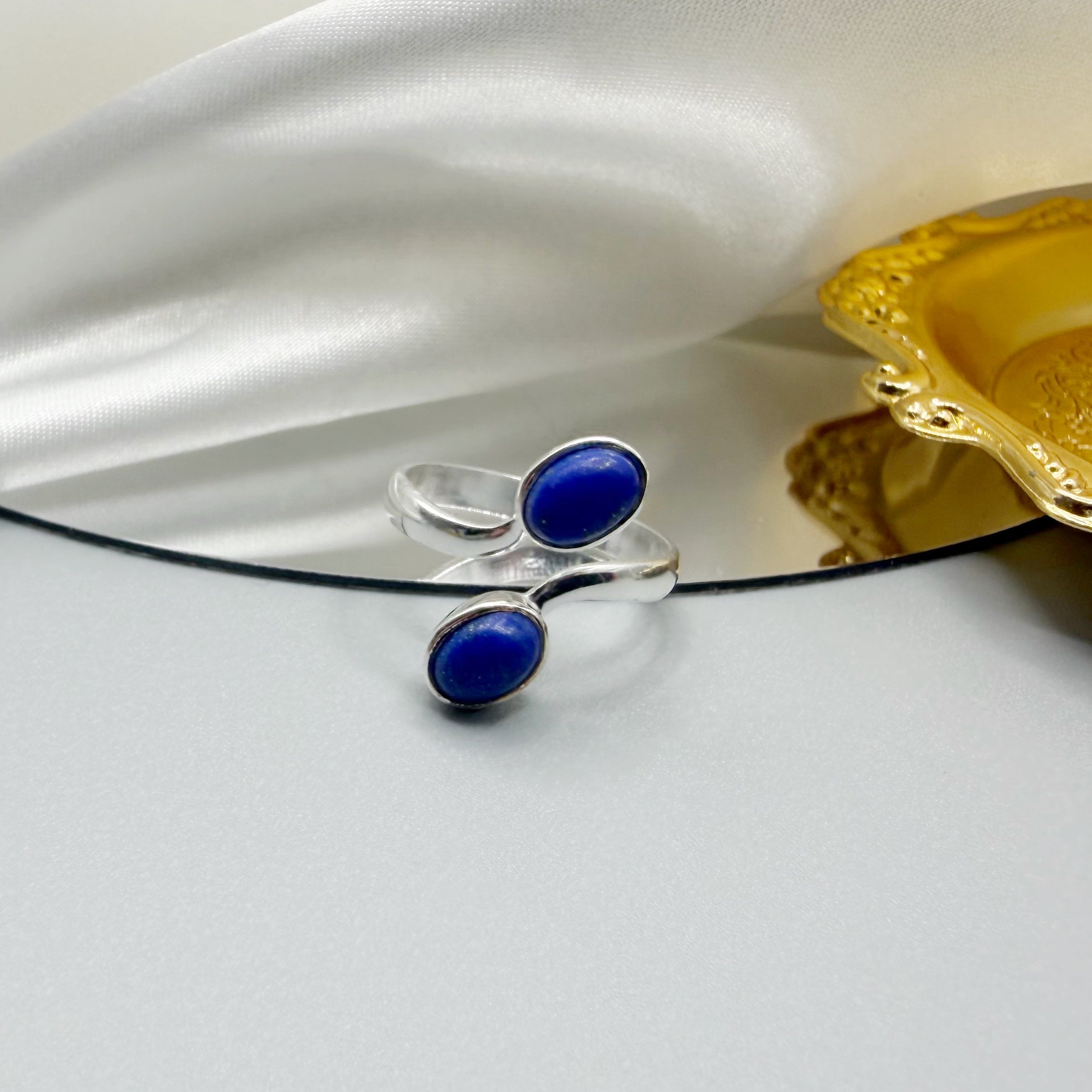 Anello Lapislazzuli Double - Argento 925