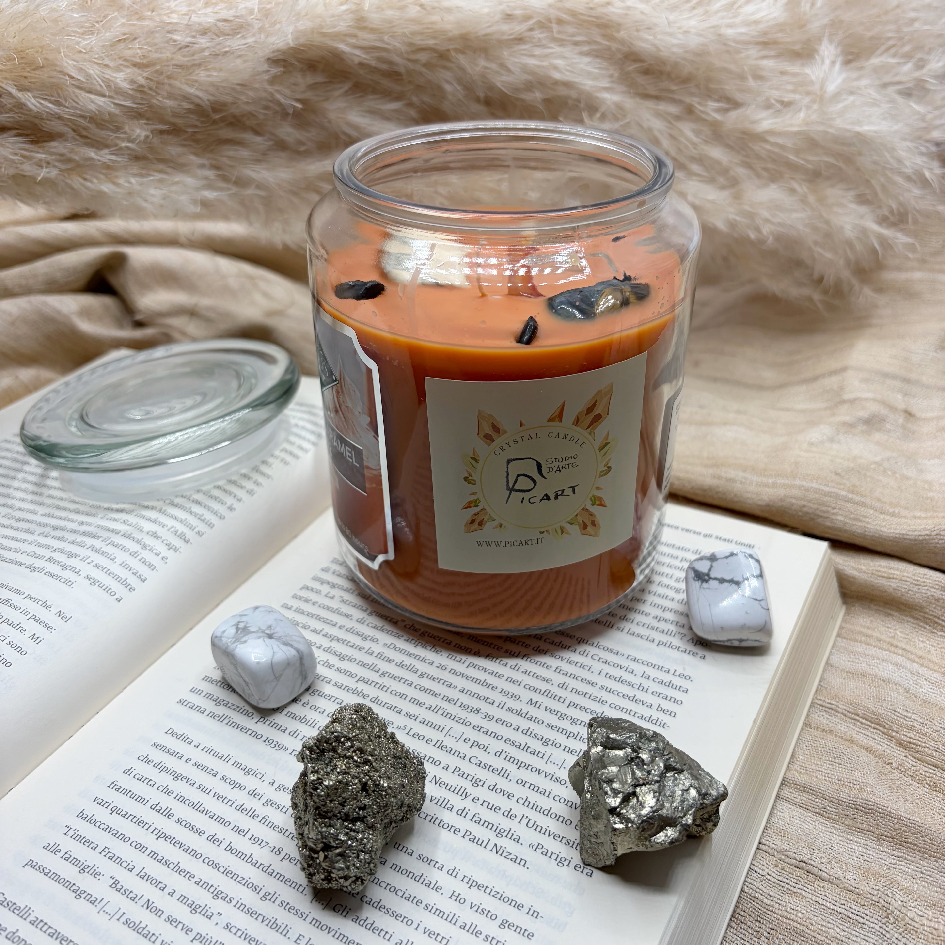 Candela con Cristalli - PROSPERITA&