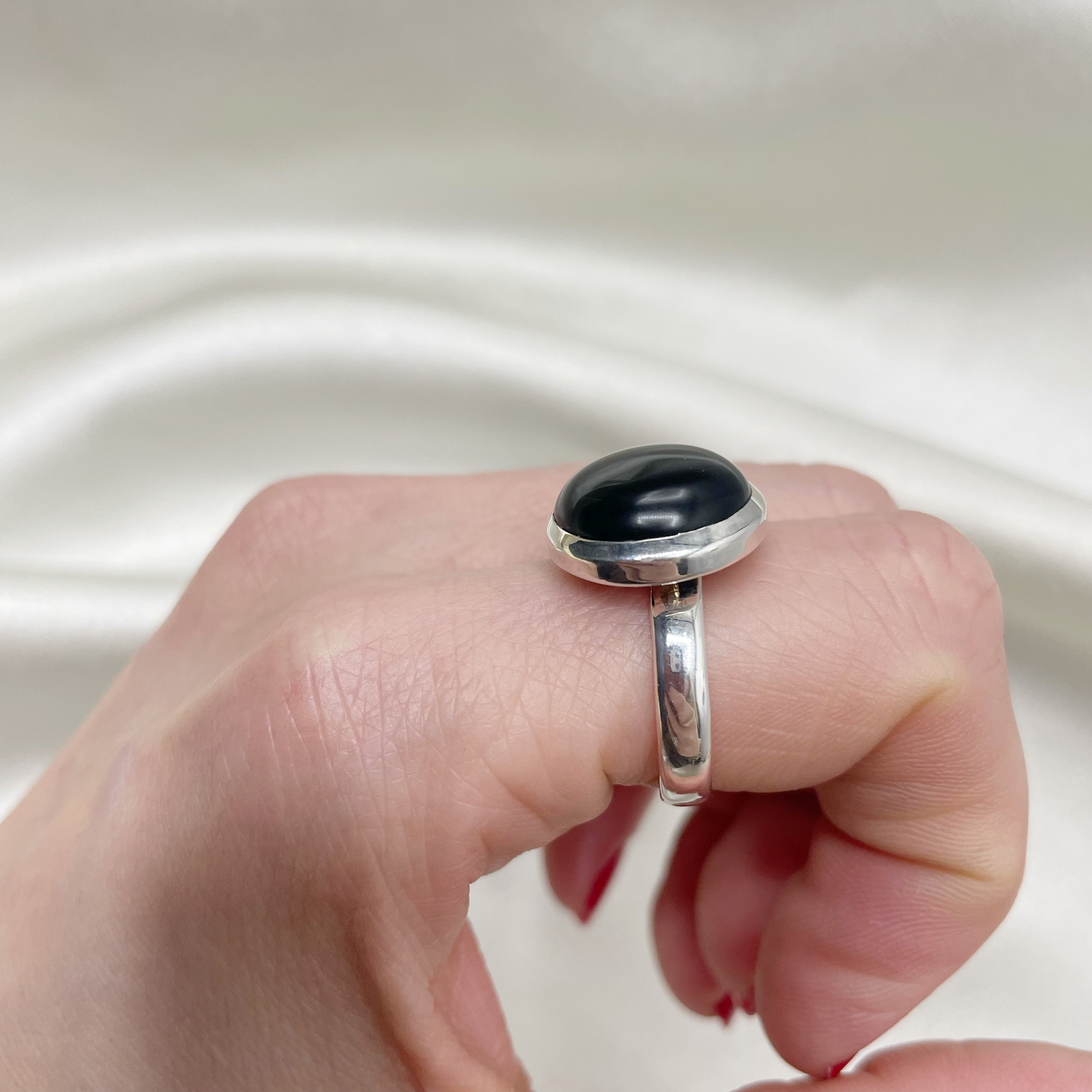 Anello Onice nero e Argento 925