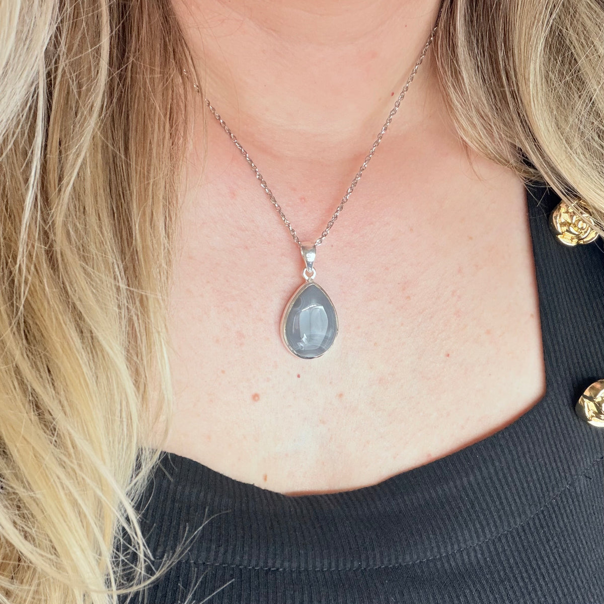 Ciondolo Occhio di Shiva Argento 925 - a Goccia